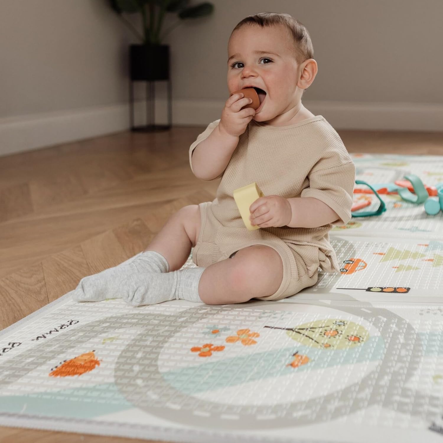 Detalle 2 de Nuby Tapis d'Éveil Réversible – 200x150 cm, léger et pliable