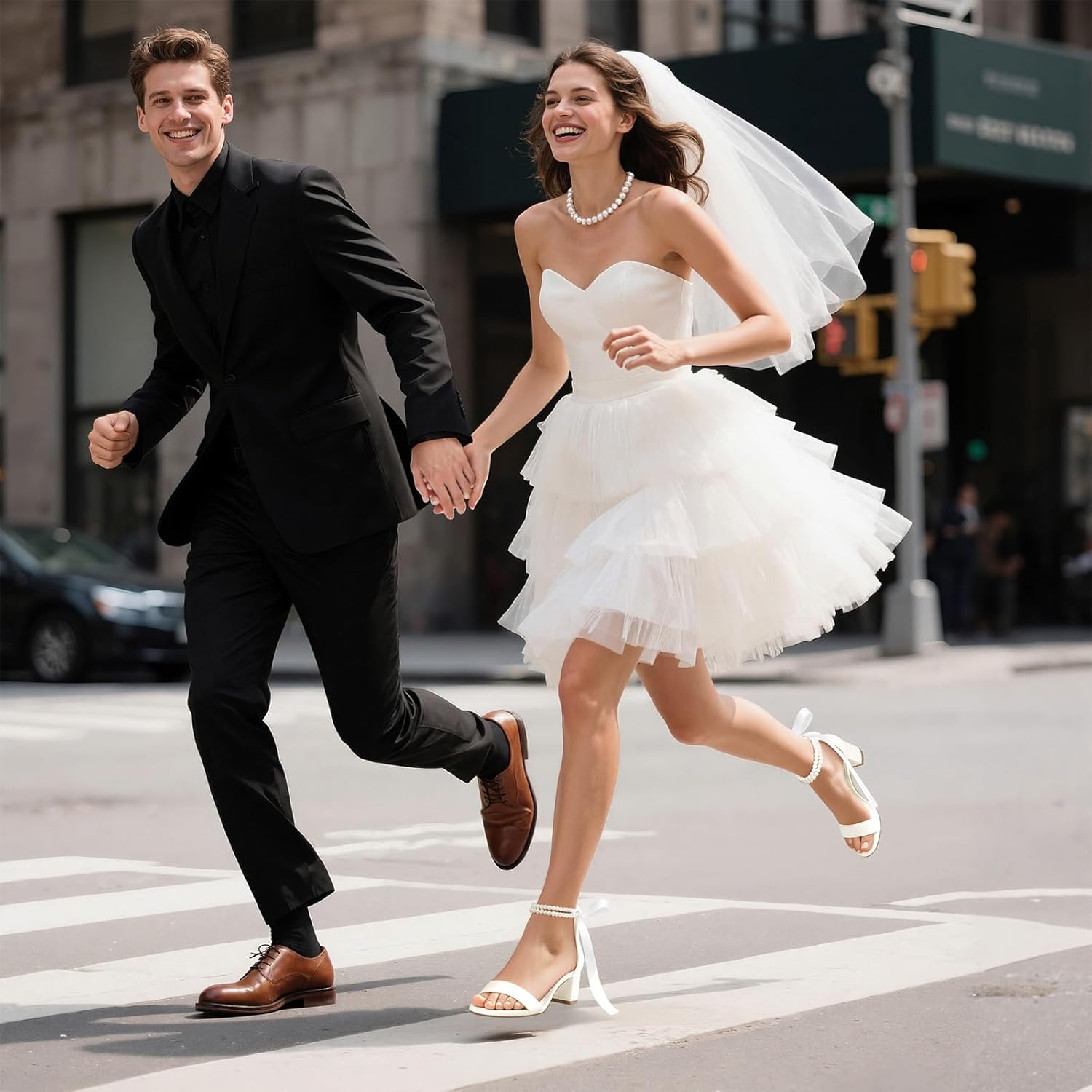 Thumbnail 4 de PIZZ ANNU Women’s 2-Inch Low Block Heel Sandals with Ankle Strap