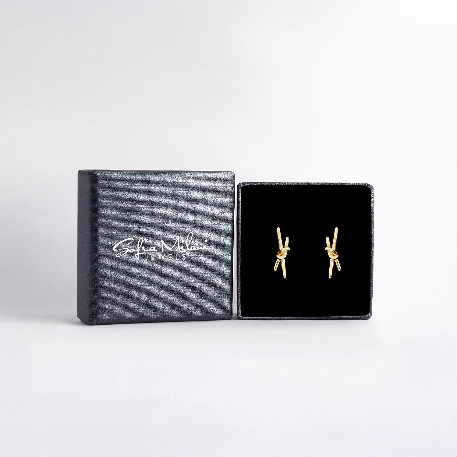 Detalle de SOFIA MILANI Damen Ohrringe 925 Silber – Knobenknoten Ohrstecker
