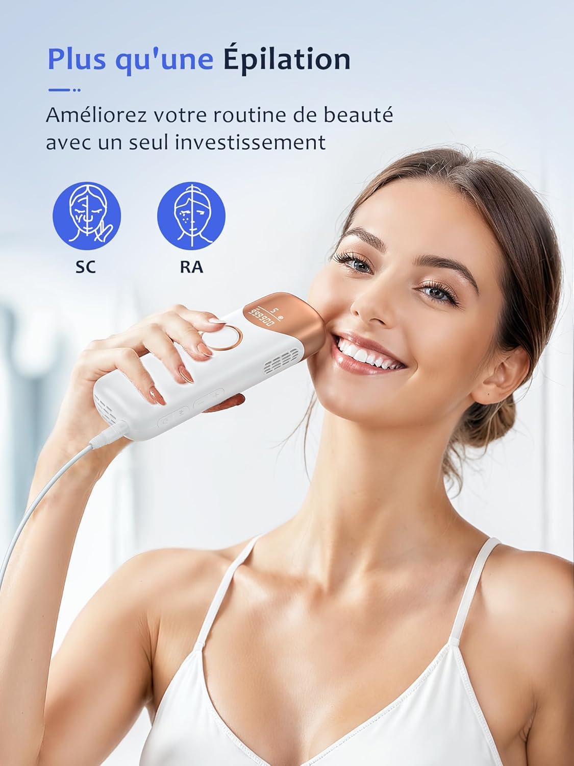 Detalle 2 de Épilateur IPL 999 900 flashs 🪒