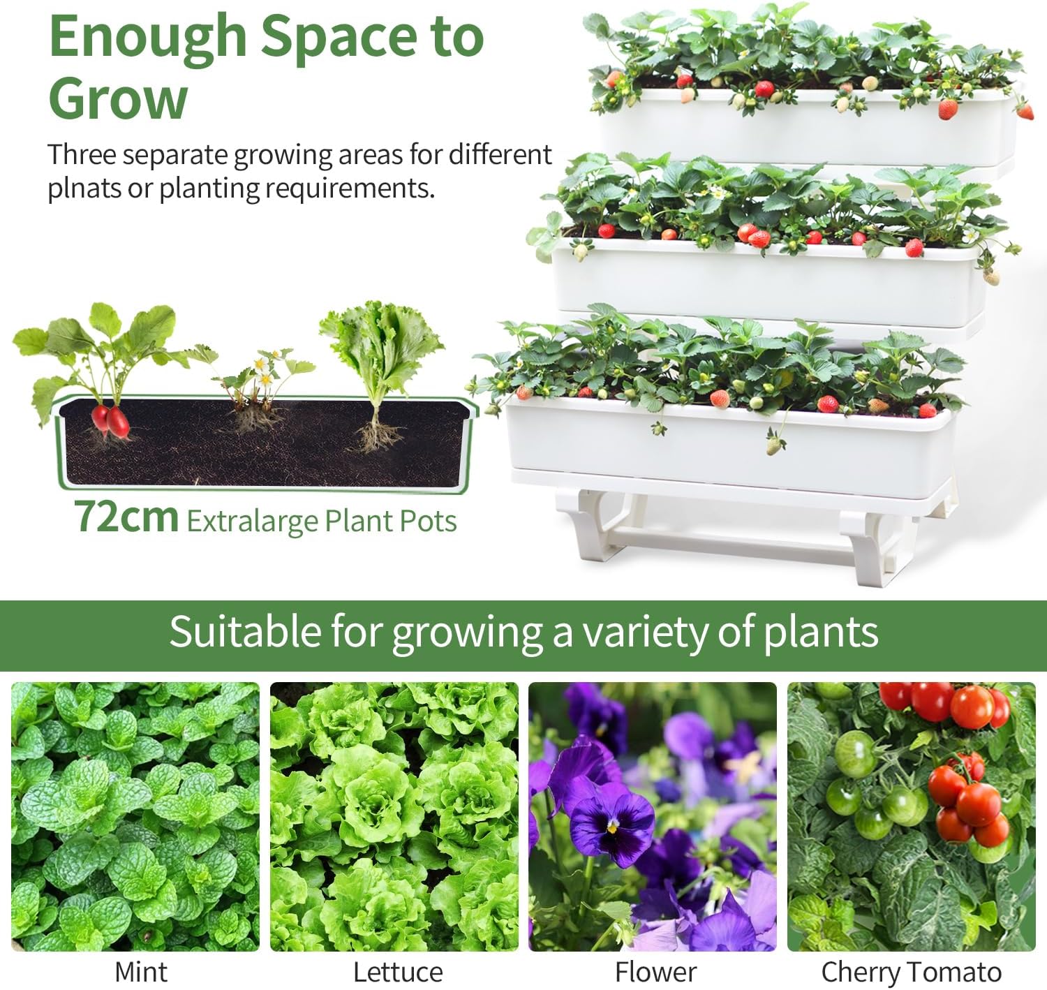 Detalle 2 de 3-Tier Vertical Raised Garden Bed