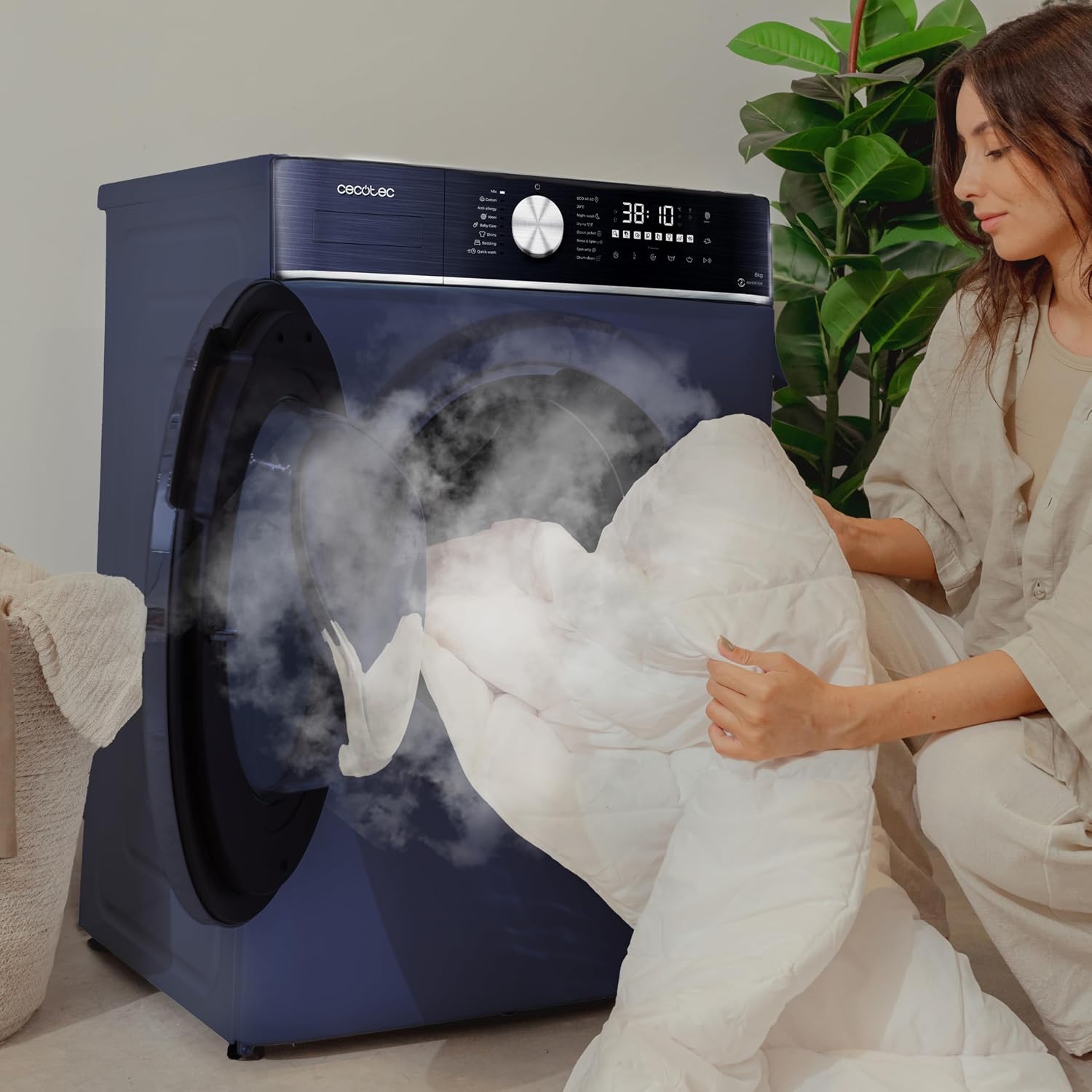 Thumbnail 6 de Cecotec Bolero Wash&Dry 8580 – Lave-linge séchant frontal 8,5 kg, Inverter Plus, 16 programmes et SteamMax