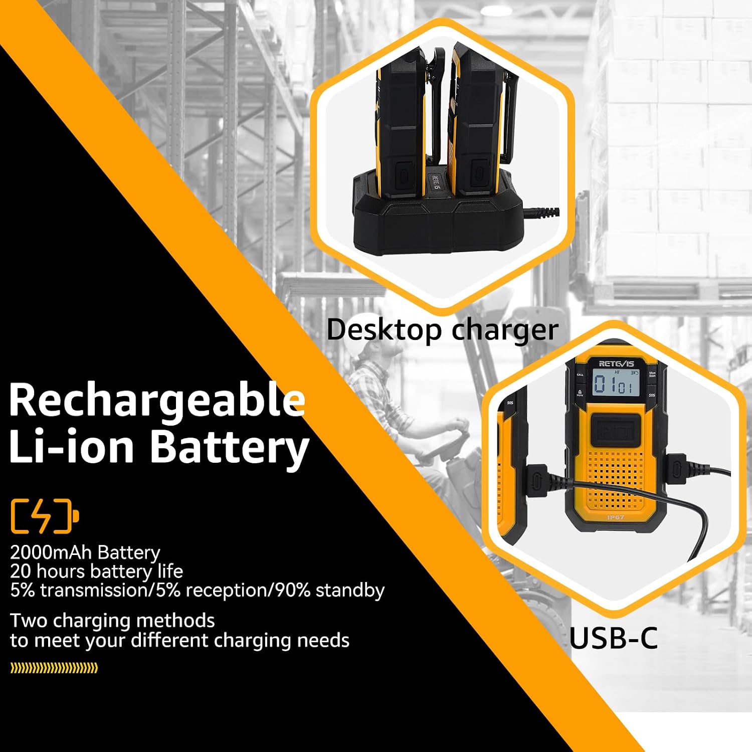 Thumbnail 4 de Retevis RB48 10-pack Walkie Talkies