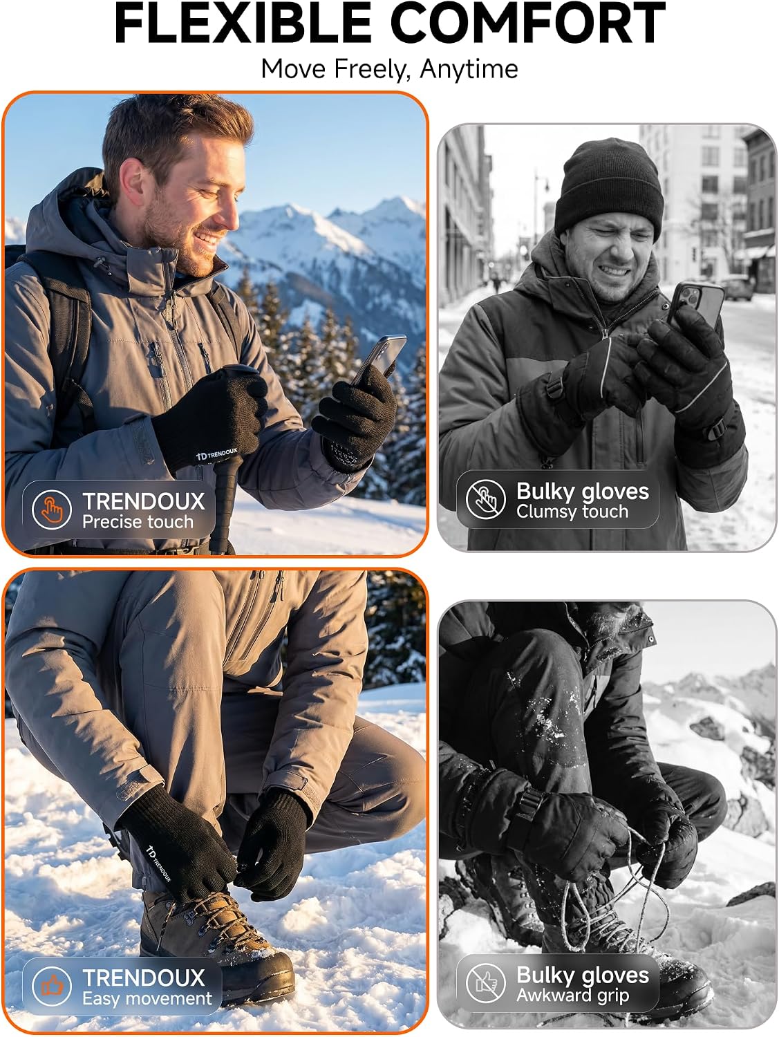 Thumbnail 4 de TRENDOUX Winter Gloves Touchscreen 1 Pair