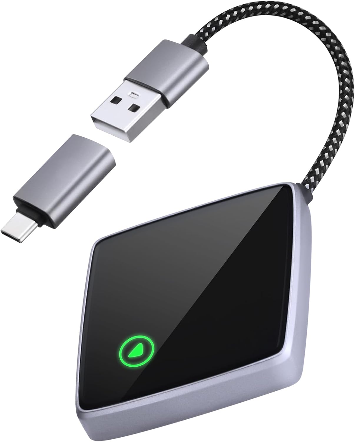 Detalle de Wireless CarPlay Adapter für iPhone – Mini CarPlay Adapter von Wired, USB-C/USB-A Plug & Play, stabile kabellose Verbindung