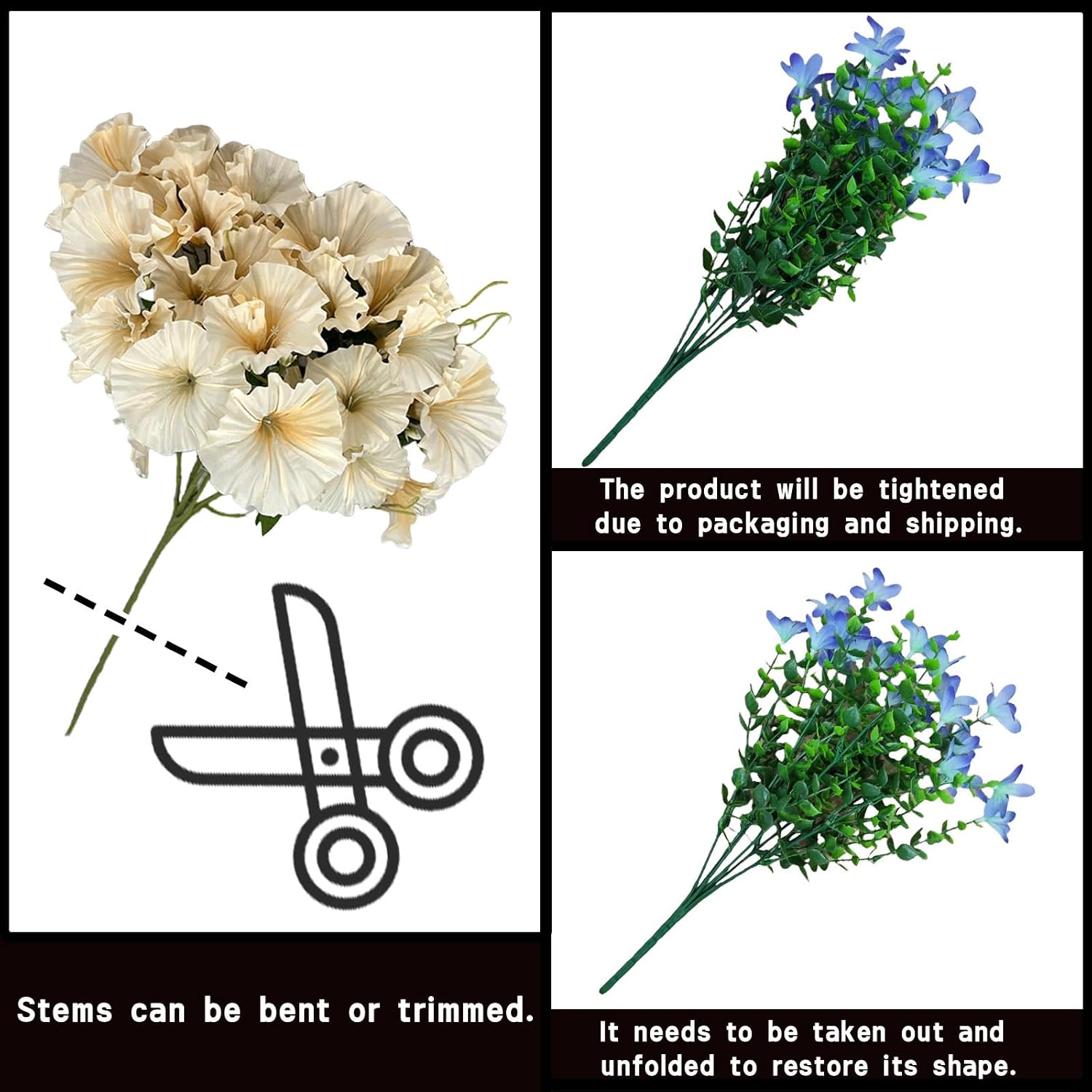 Thumbnail 6 de astylishome Artificial Flowers Indoor Faux Flower – 2Pcs Realistic Arrangements for Weddings, Home & Office