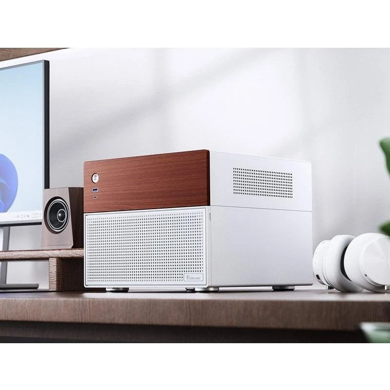 Thumbnail 1 de Jonsbo N4 WHITE: caja para PC micro torre ITX/micro ATX en blanco con acero y madera