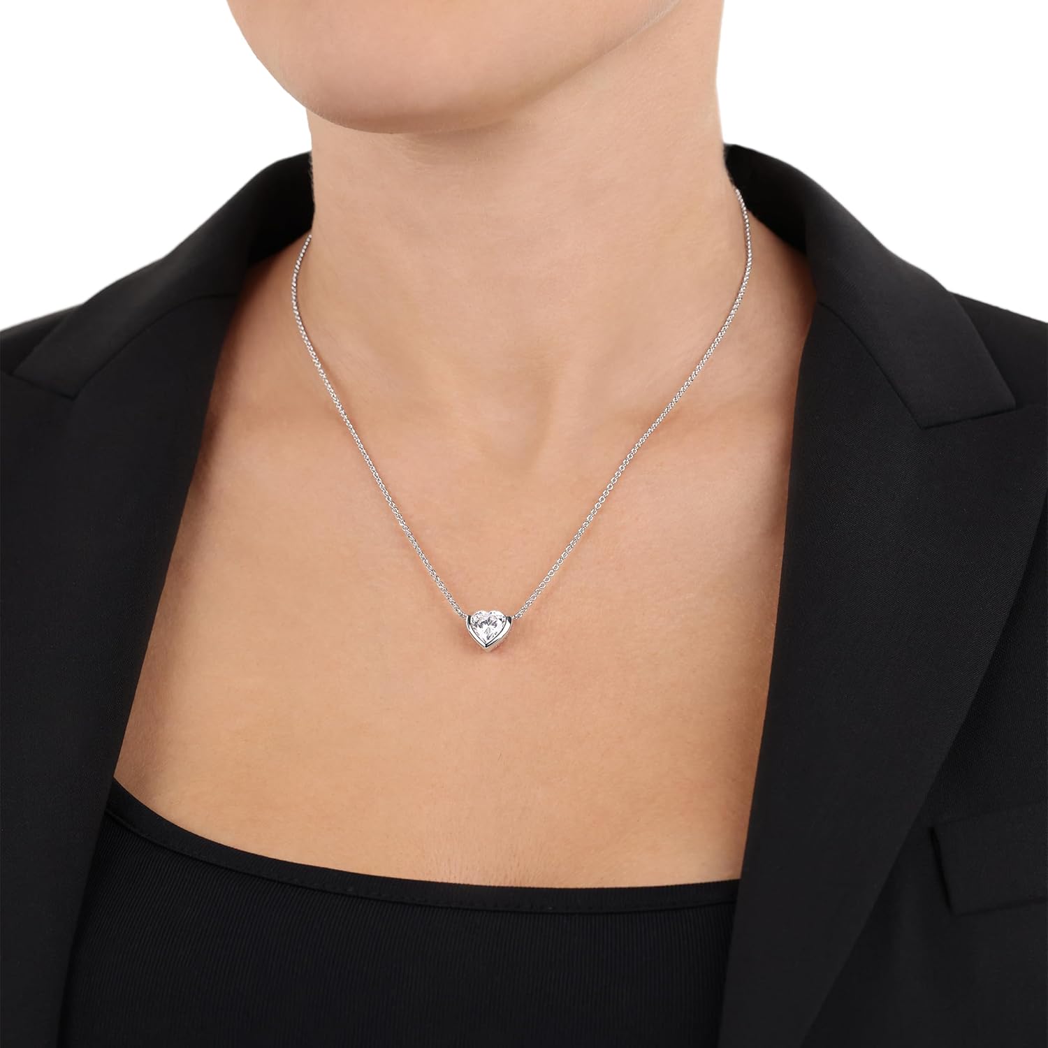 Detalle de JOOP! Halskette aus 925 Sterling Silber Damen – verstellbar (42+3 cm) mit Zirkonia