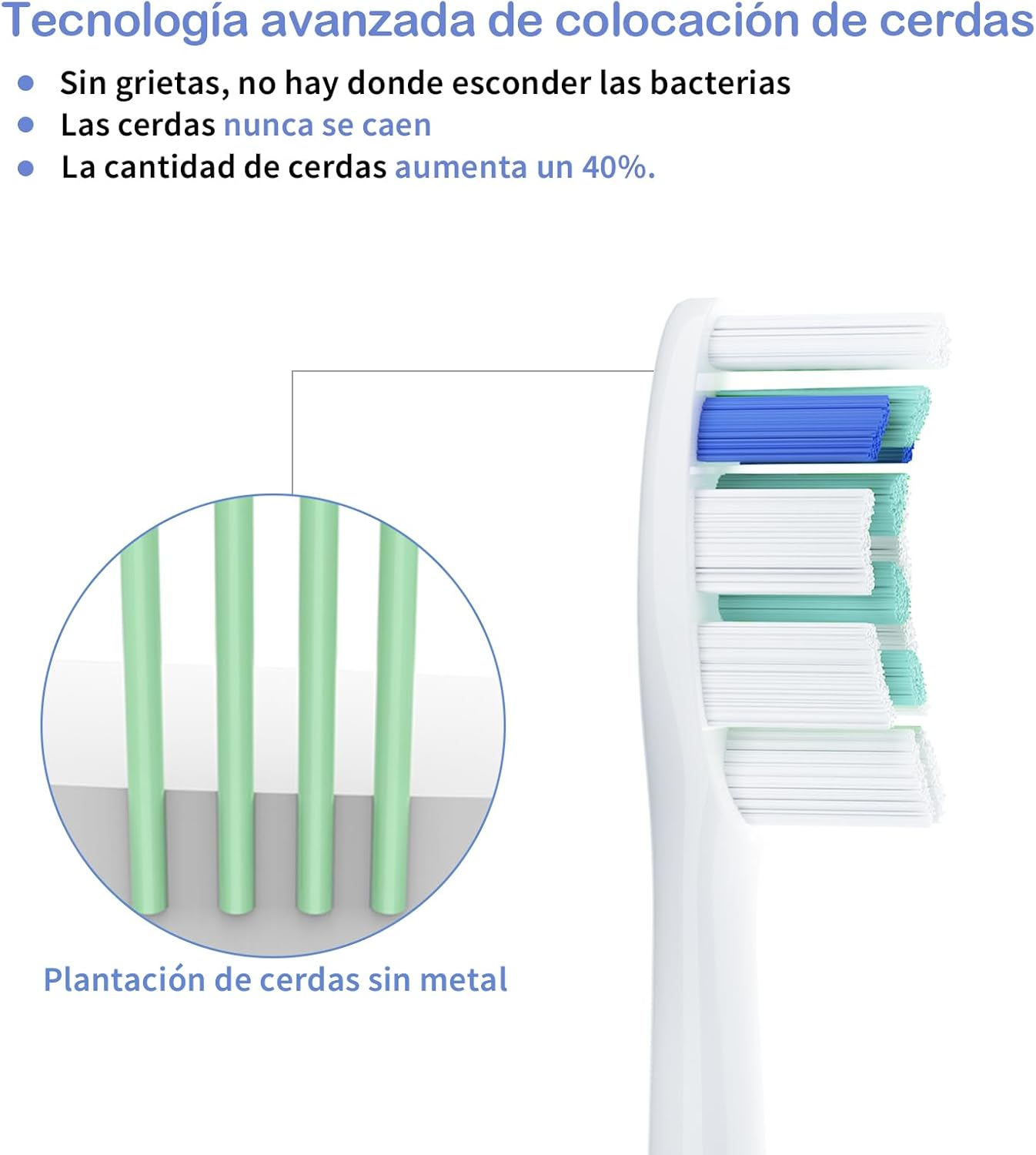 Thumbnail 2 de REDTRON Cabezales de Recambio Philips ProResults, Set de 8 🦷