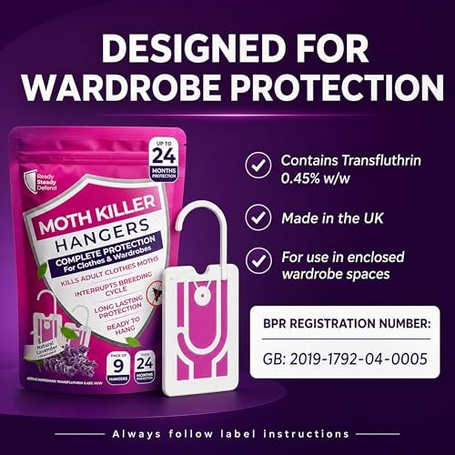 Thumbnail 7 de Ready Steady Gro 9-Pack Clothes Moth Killer Hangers: Lavender-Scented, Up to 3 Months Protection
