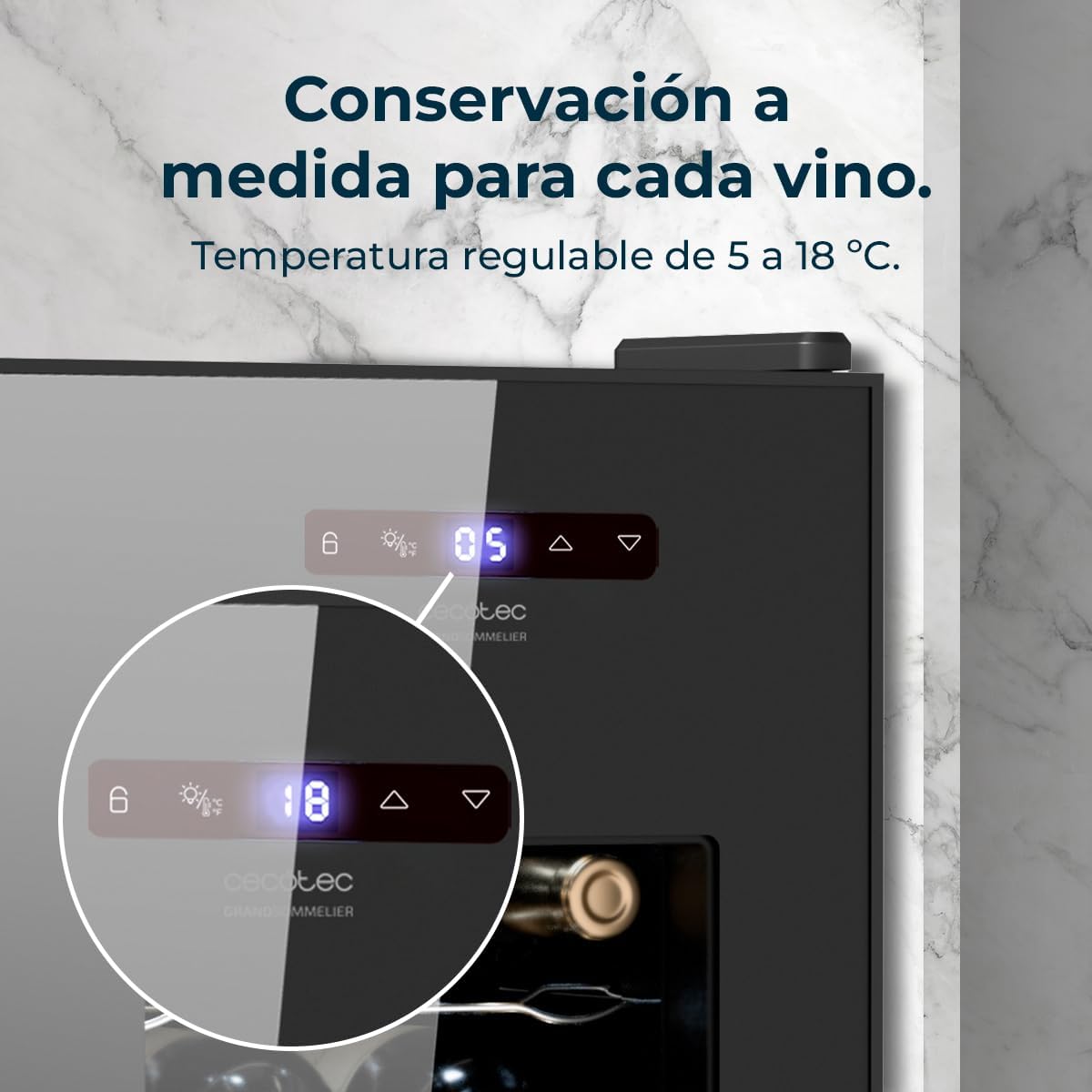 Thumbnail 7 de Cecotec Vinoteca Bolero GrandSommelier 1550 🍷 Bodega 15 botellas