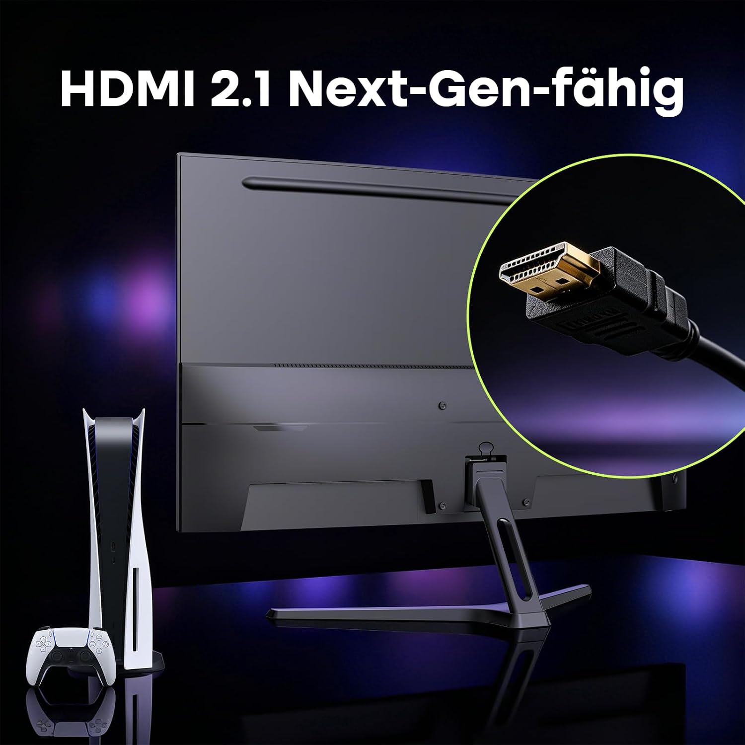 Detalle de Amzfast AMZG27C1Q PRO – 27 Zoll Curved Gaming Monitor mit 280 Hz, QHD, HDR400