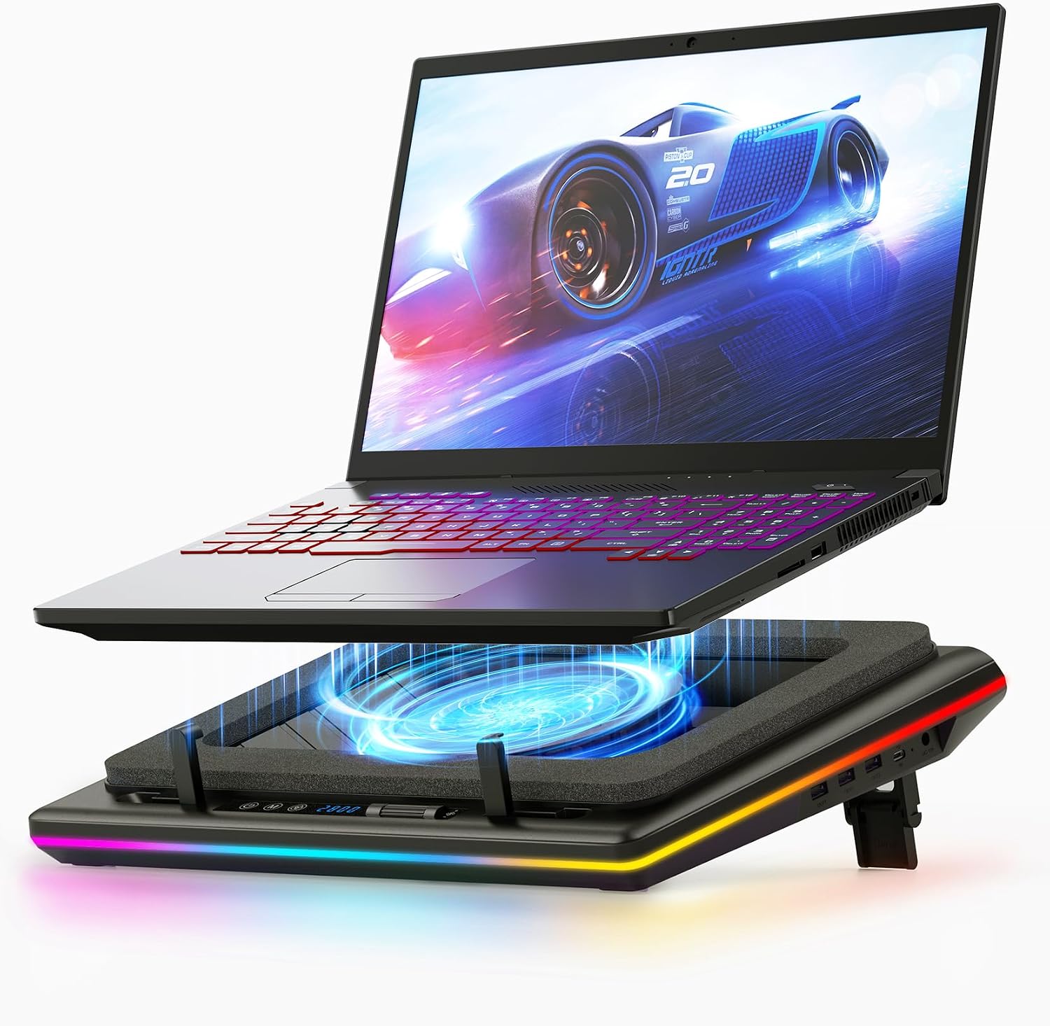 Detalle de llano Gaming Laptop Kühler Kühlpad 14 cm