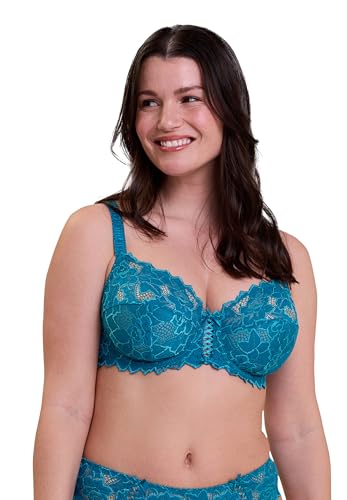 Detalle de Sans Complexe Arum – Soutien-gorge emboitant en dentelle avec armatures, bleu céleste, 95D