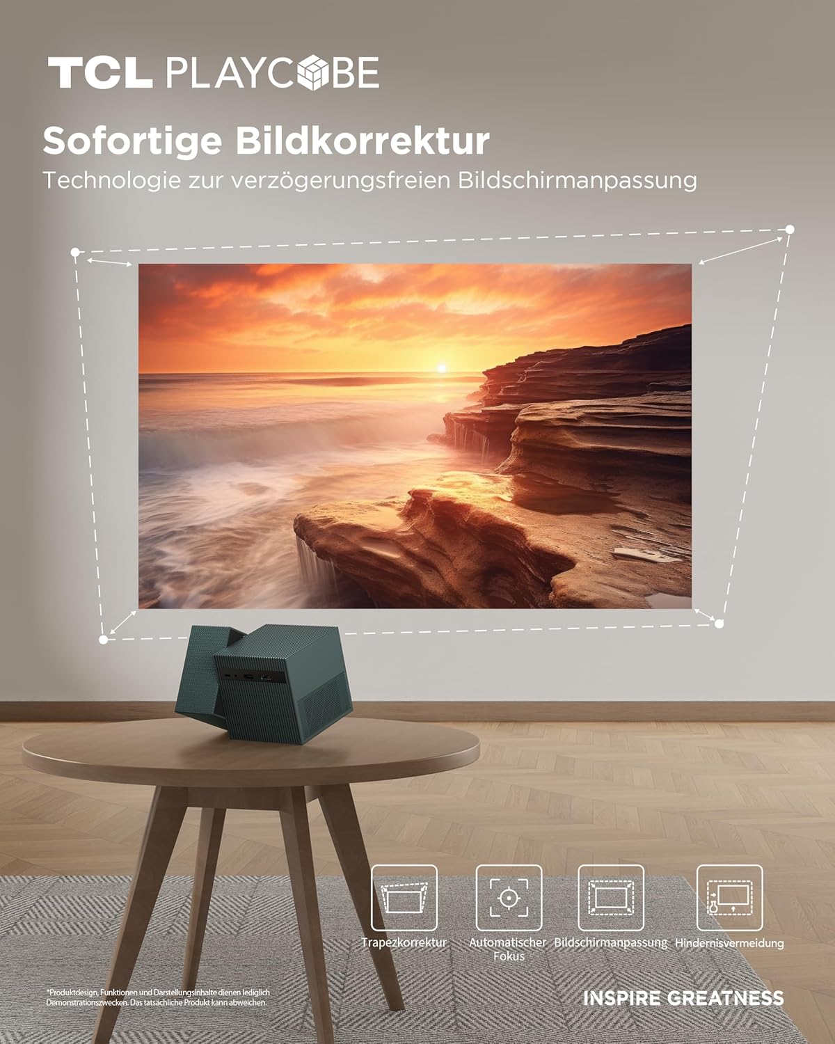 Thumbnail 3 de TCL PlayCube DLP Mini Beamer 4K mit Akku – kompakt, hell und flexibel