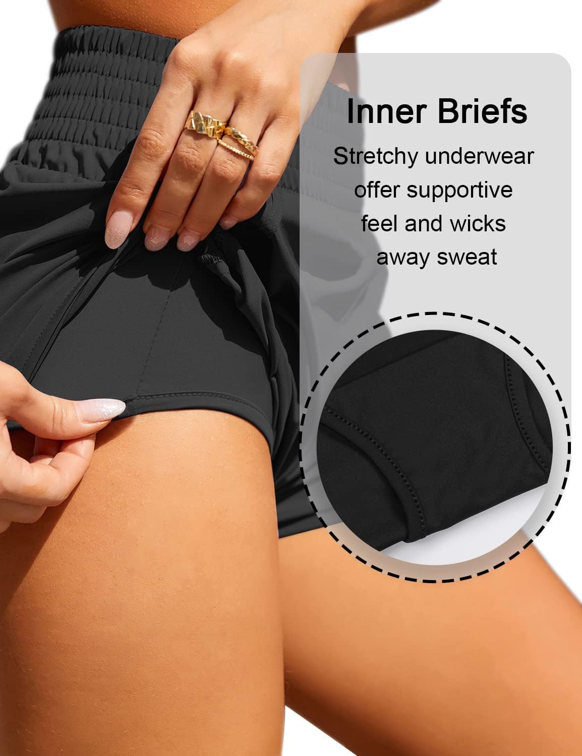 Thumbnail 4 de BMJL Women's Athletic Shorts High Waisted Running Shorts with Pocket 2.5