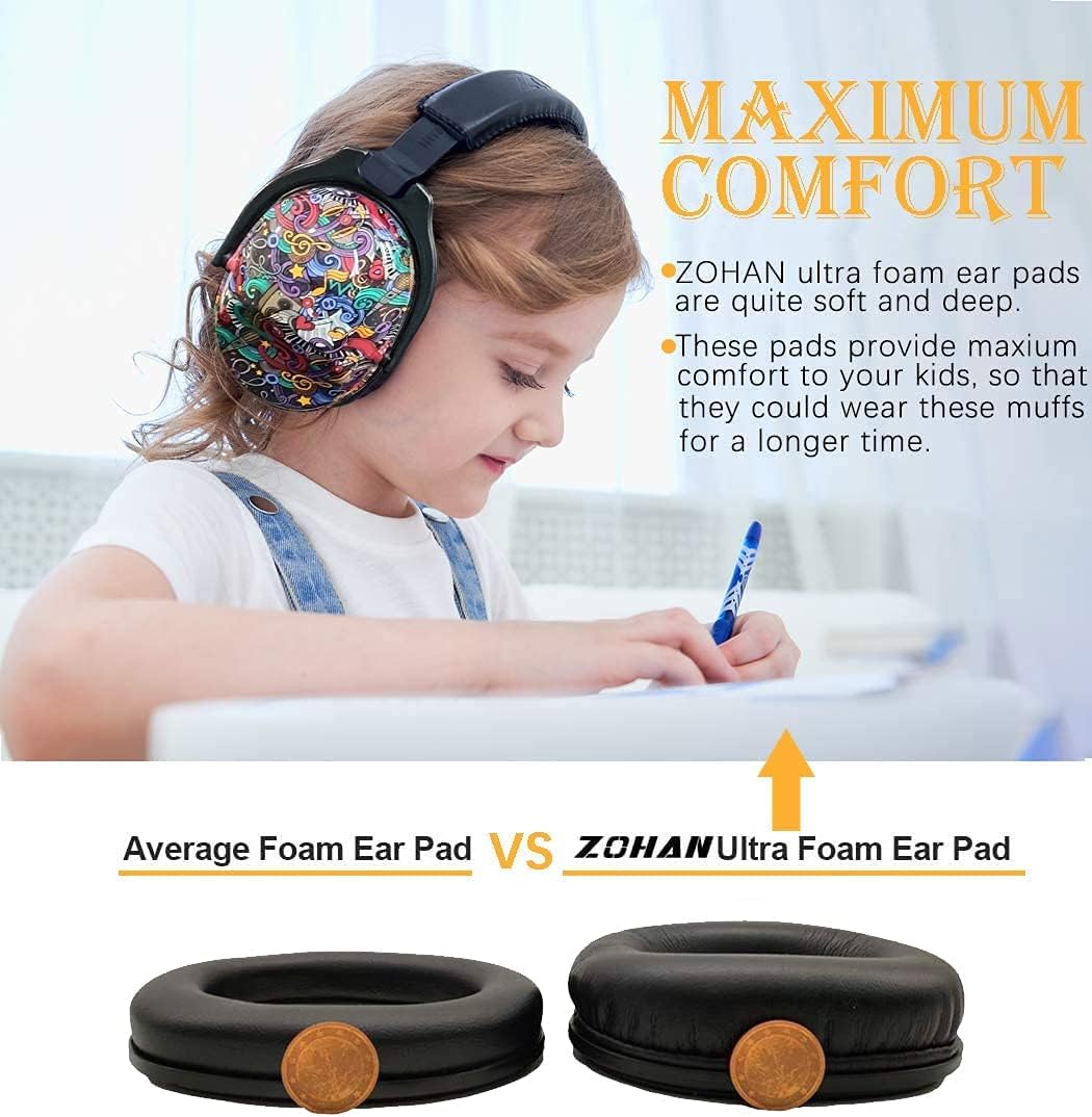Thumbnail 1 de ZOHAN 030 Kids Ear Defenders (SNR 26dB / NRR 22dB) for Toddlers to Young Teens