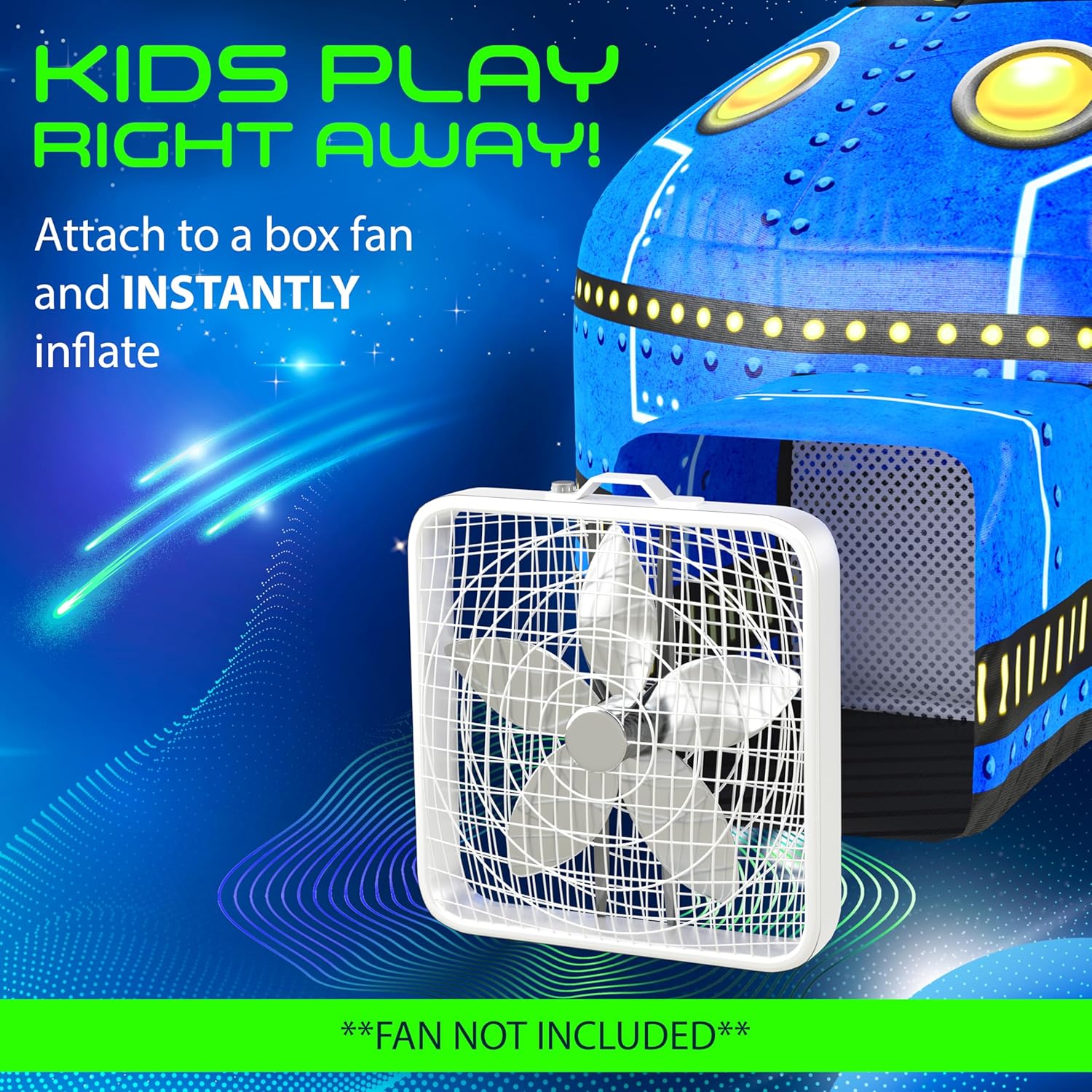 Detalle 2 de Winston & Olive Glowing UFO Aerodome with LED Lights & UFO Sound Button (Fan Not Included)