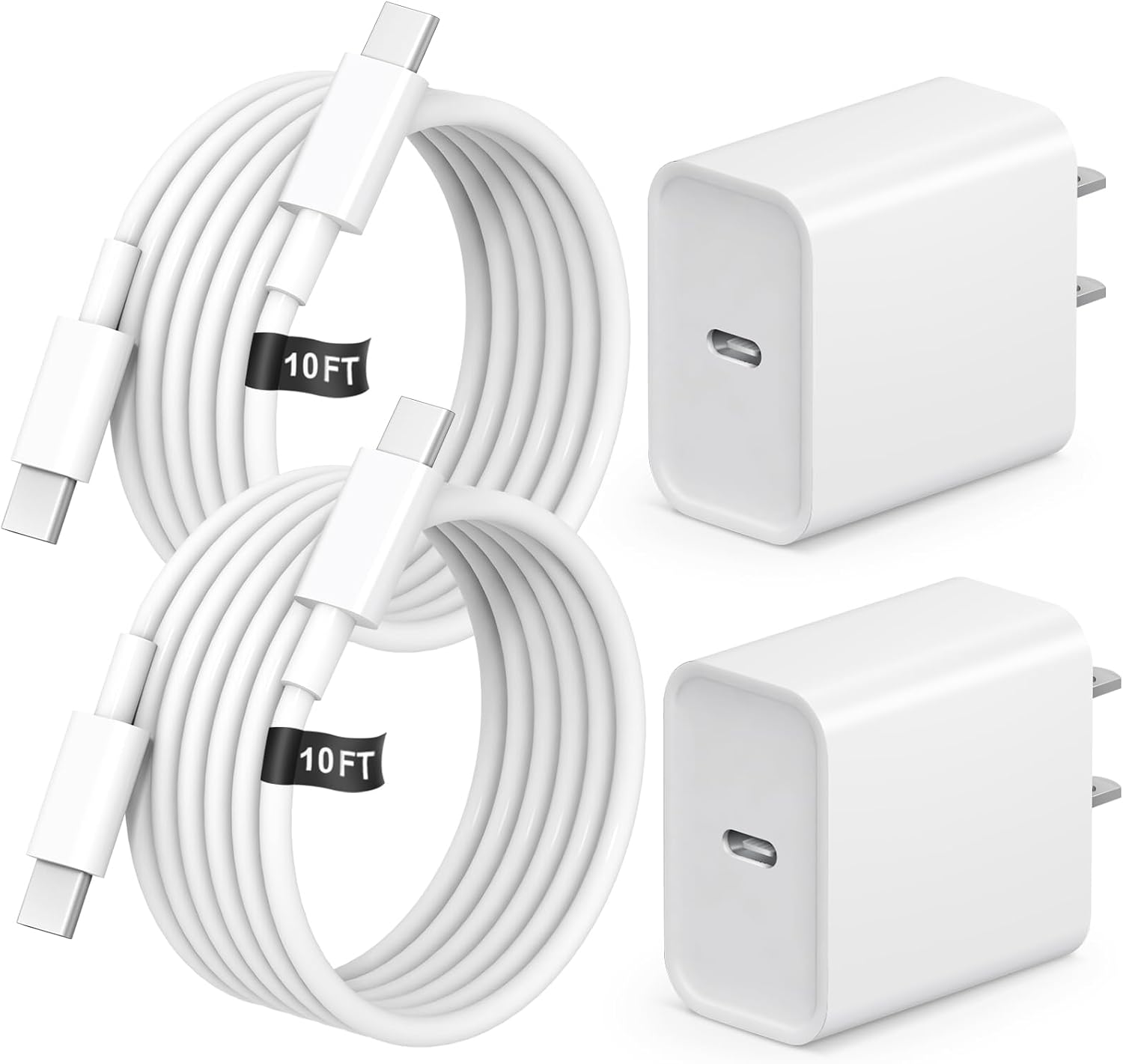 Detalle de ROMITAZ CA-15T 20W USB-C Charger 2-Pack with 10-Foot Cables