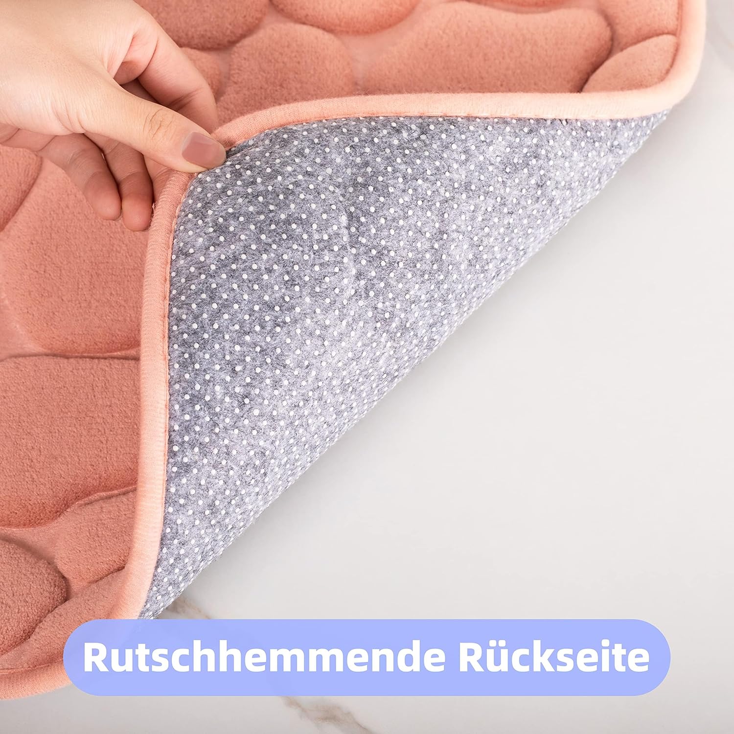 Thumbnail 4 de Chakme tapis de bain absorbant et décoratif antidérapant 60 x 120 cm (rose)