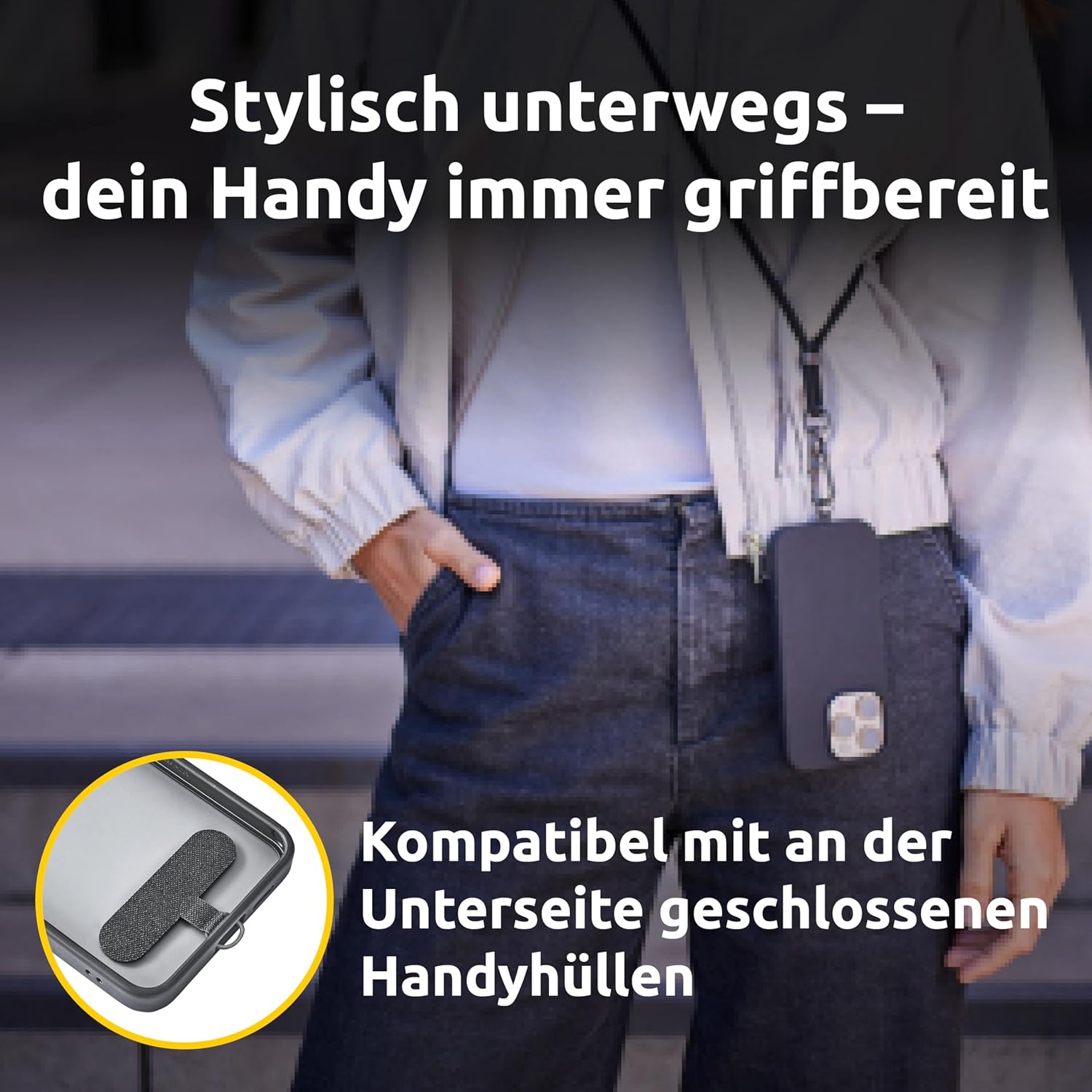 Thumbnail 1 de Intenso USB‑C Lade- und Datenkabel Handykette (60 W, 480 Mbit/s, PD 3.0/QC 4.0), 1,65 m – beige