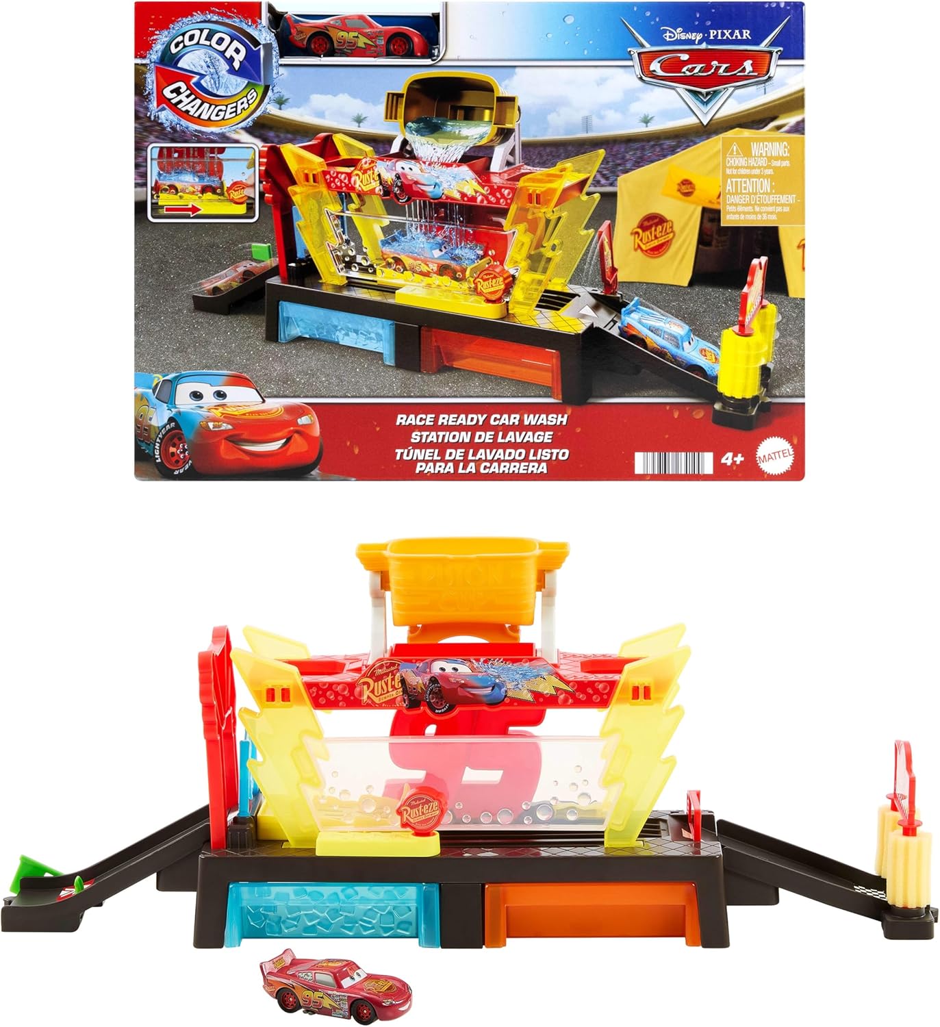 Mattel Cars Autolavaggio cambio colore 50+ cm