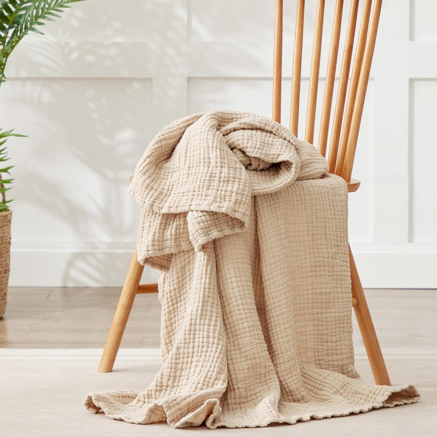 Detalle 2 de 100% Cotton 6-Layer Muslin Blanket, 50"x70"