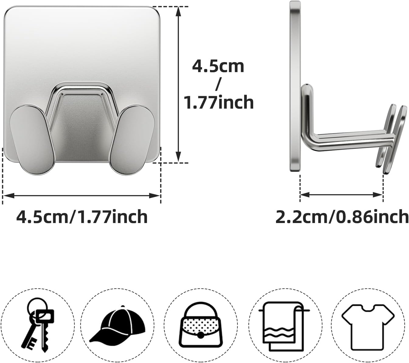 Detalle 2 de Shower Hooks, Stainless Steel