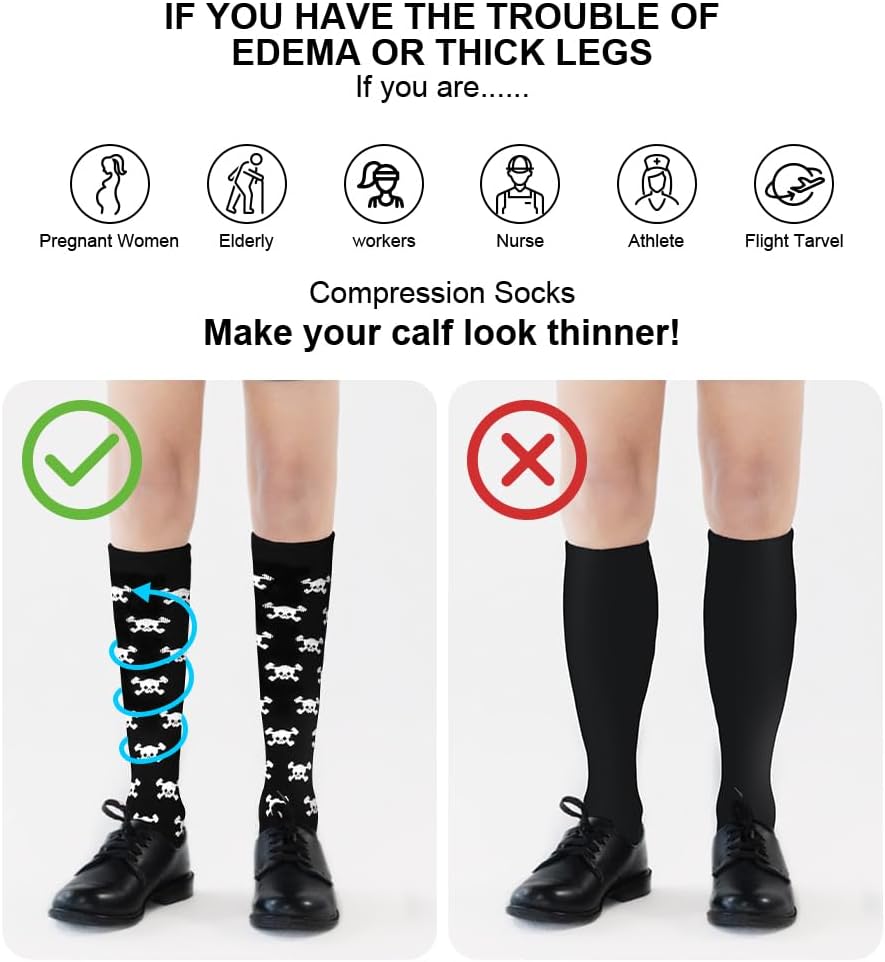 Thumbnail 2 de ACWOO 4 Pairs Graduated Compression Socks for All-Day Support