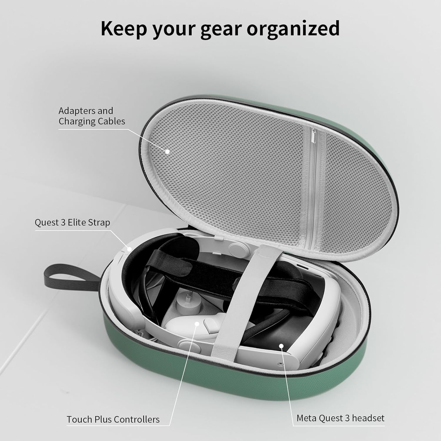 Thumbnail 5 de ZOZOVR Quest 3S carrying case for travel