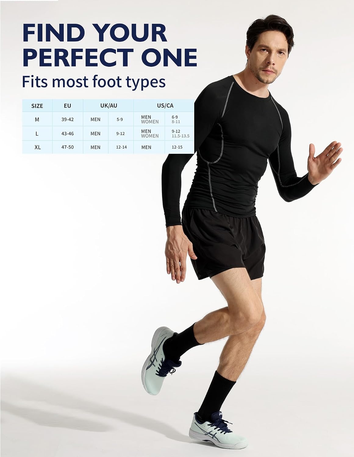 Thumbnail 6 de CLOSEMATE CT08 Men's Cushioned Crew Socks, 6 Pairs, Cotton Blend
