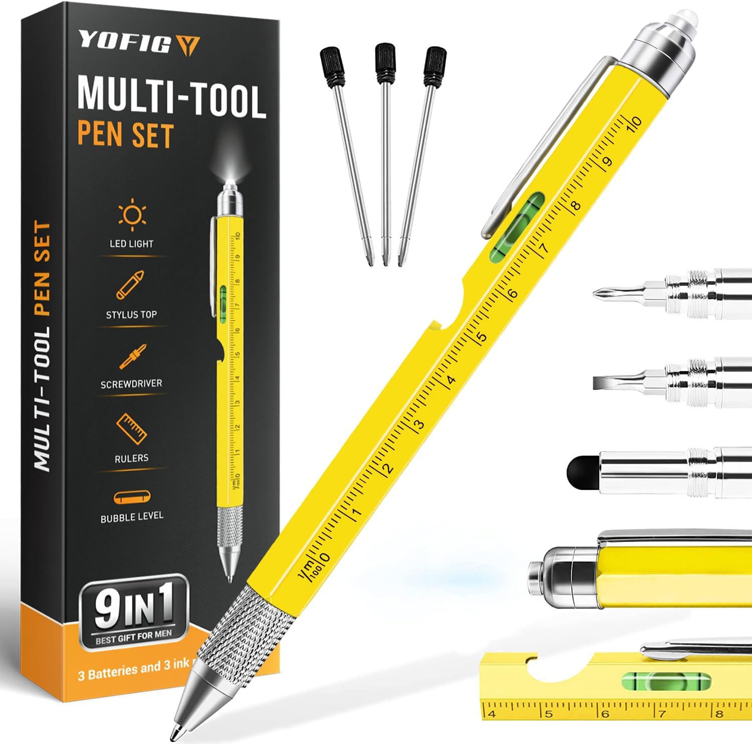 YOFIG Stylo multifonction 9 en 1 🖊