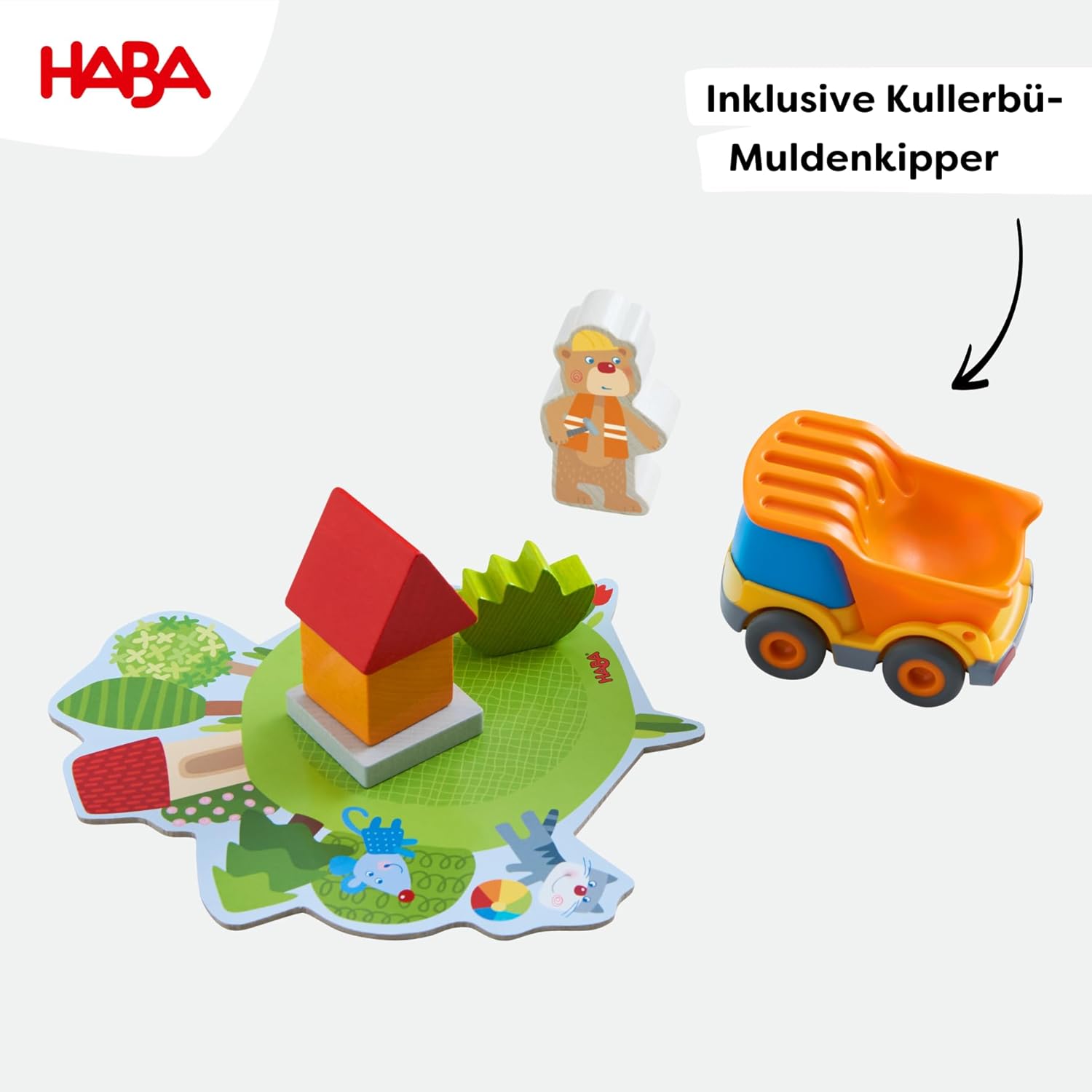 Thumbnail 6 de HABA Meine ersten Spiele – Baustelle: Zuordnungs- und Memospiel ab 2 Jahren (mit Kullerbü-Muldenkipper) 1305211001