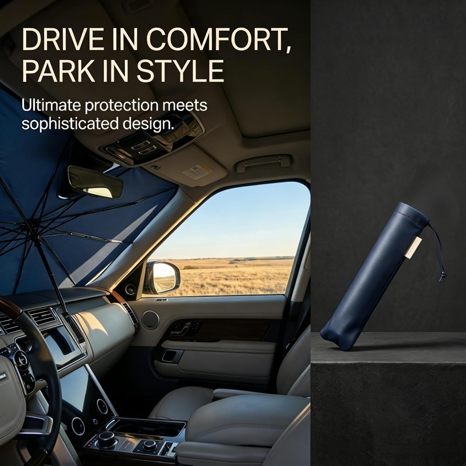 Detalle 2 de Car Windshield Sun Shade Umbrella 55" x 31