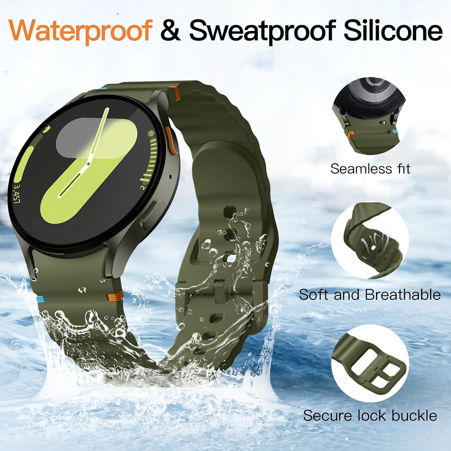 Detalle 2 de Mastten 4 Pack Sport Straps for Galaxy Watch 40mm