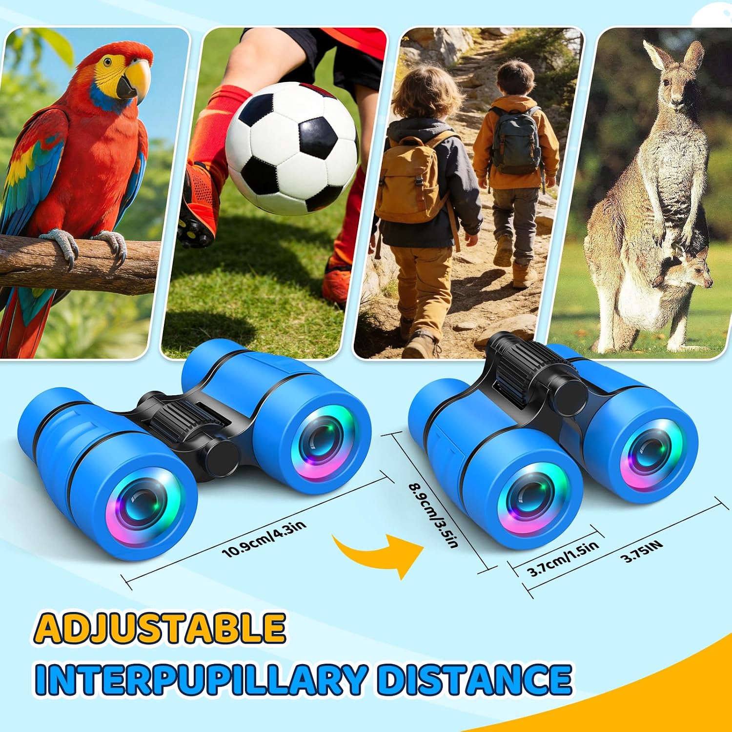 Thumbnail 4 de Outdoor Toys for 3-9 Year Old Boys – Binoculars with Explore Cards, Compass and Magnifying Glass