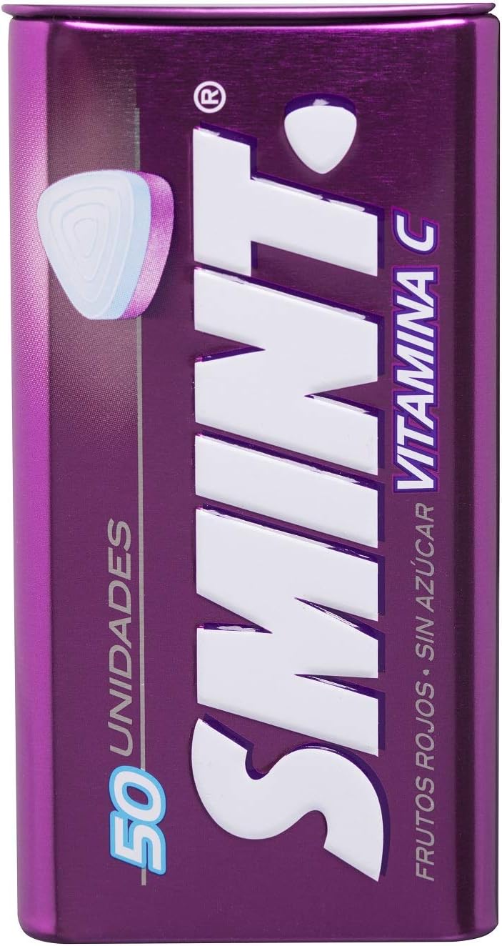 Detalle 2 de Smint Tin Frutos Rojos 🍬 Sin Azúcar, 12 x 35 g