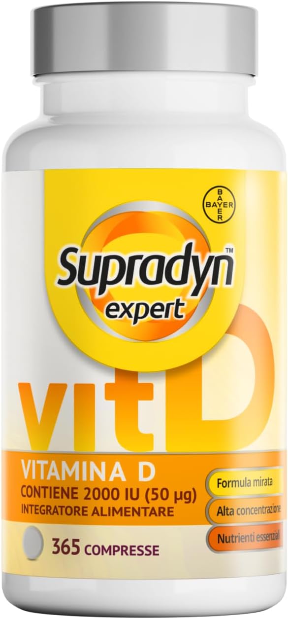 Detalle de Supradyn Expert Vitamina D3 2000 UI (50 μg) – 365 Compresse: supporto annuale per ossa, muscoli e sistema immunitario
