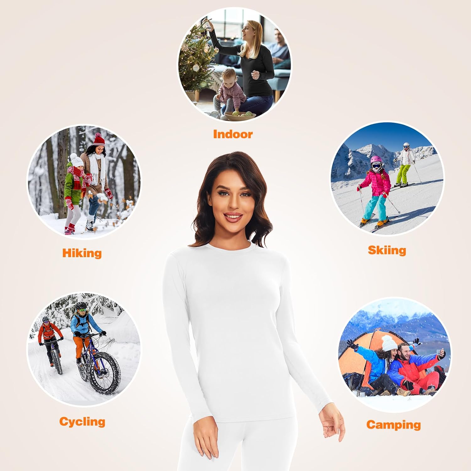 Detalle de SIMIYA Women's Fleece-Lined Thermal Underwear Set