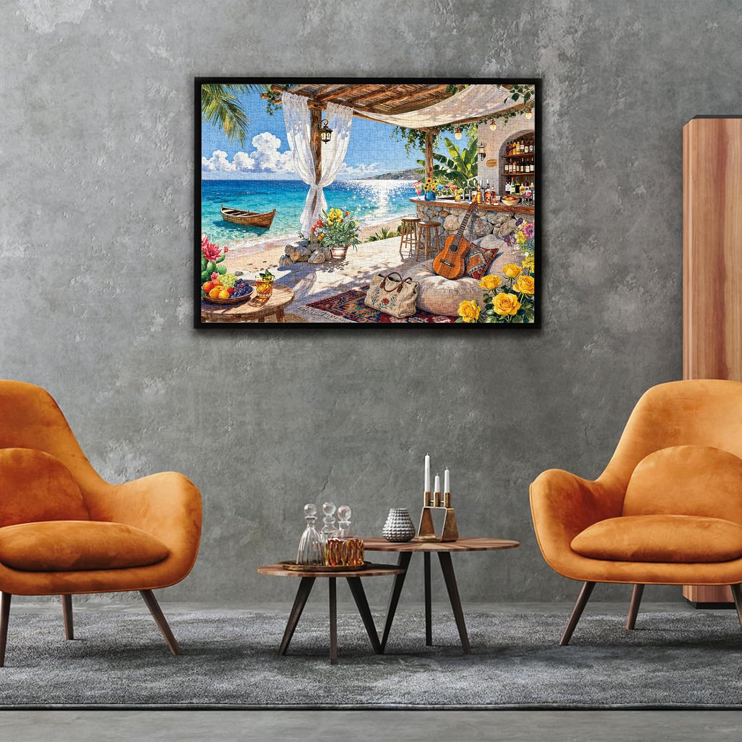 Detalle de Puzzles 1000 Pieces for Adults: Island Bar 1000 Piece Puzzle