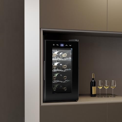 Detalle de Cecotec Enoteca 8 Bottiglie Bolero Grandsommelier 830 Coolcrystal: cantina termoelettrica per 8 vini con controllo touch