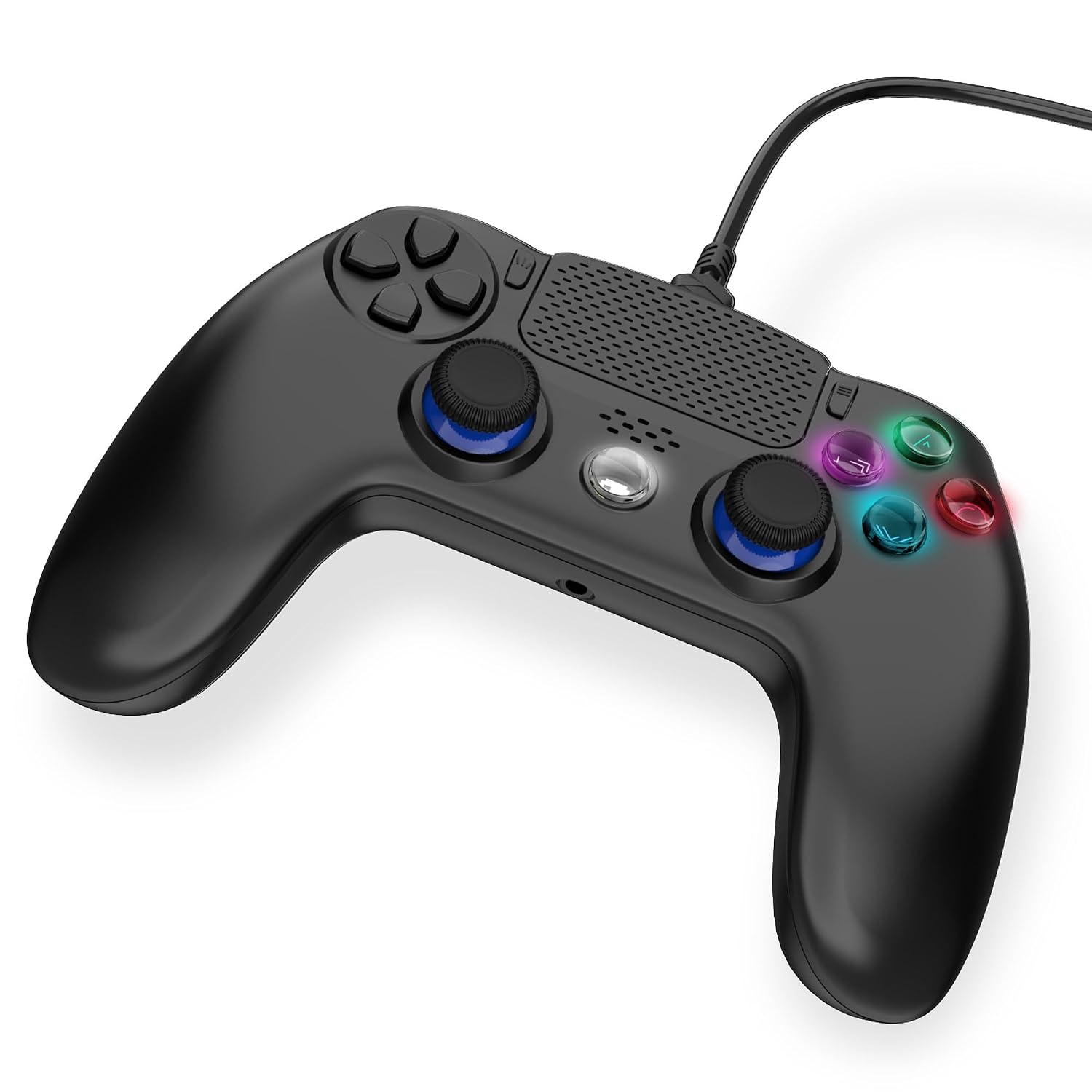 Detalle de Freaks And Geeks Wired Controller für PS4 mit 3 m Kabel – Schwarz
