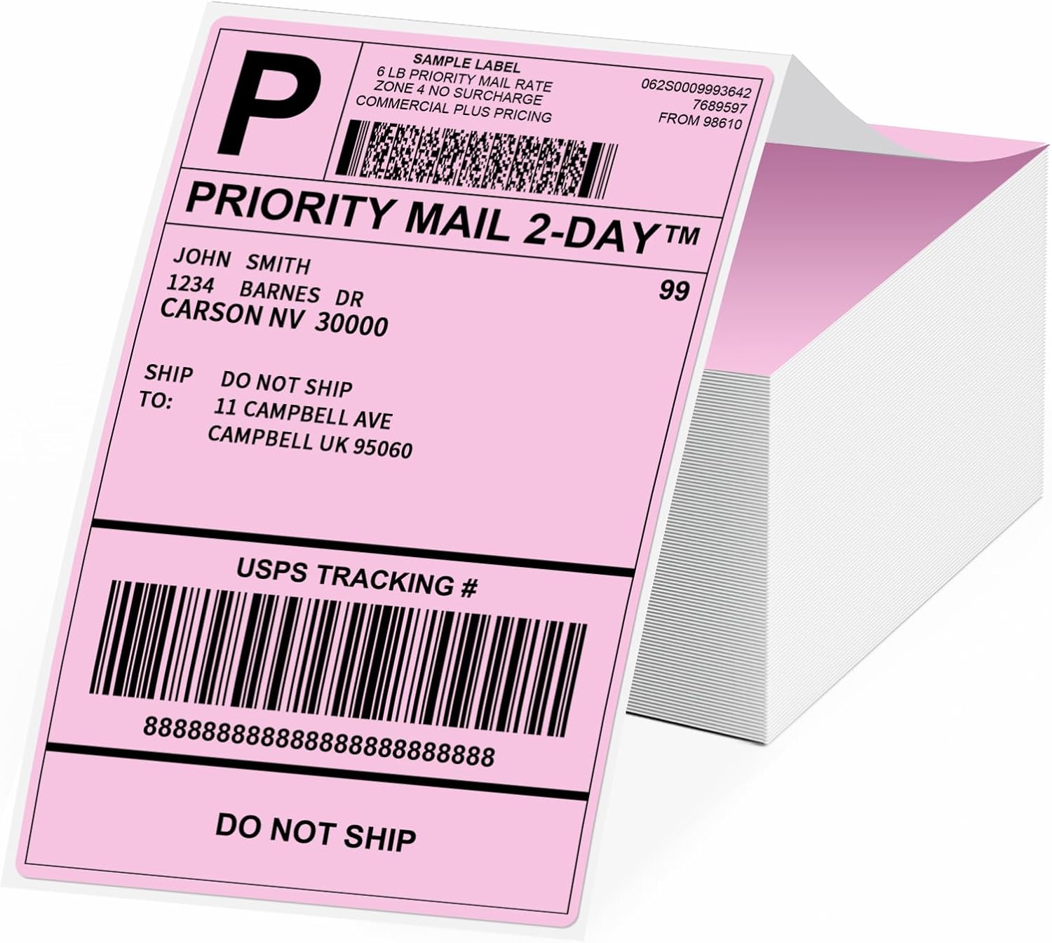 Phomemo Etichette Rosa 4x6 500 per Spedizione – Compatibili con MUNBYN, Phomemo e Polono
