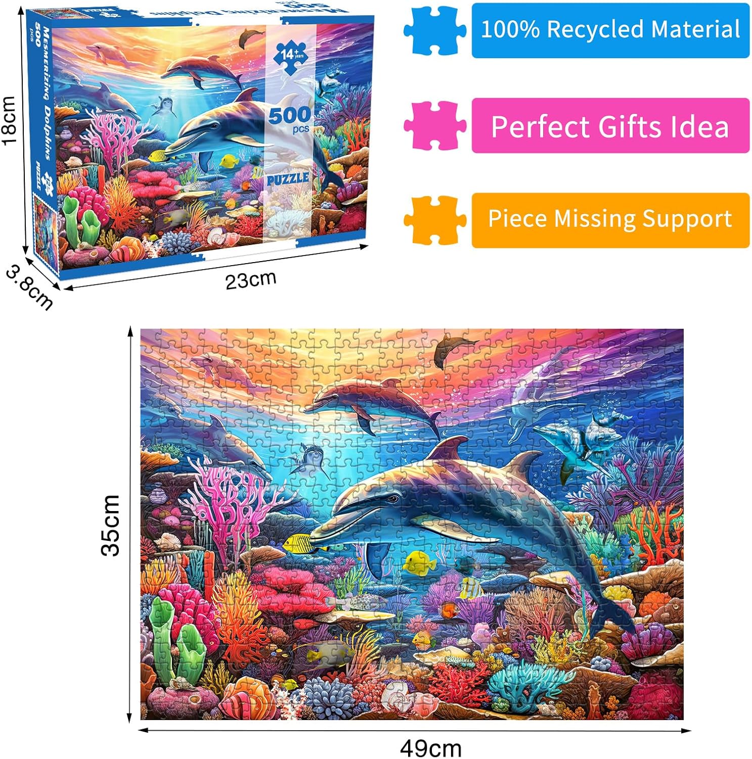 Detalle 2 de Puzzle 500 Teile für Erwachsene – klassisches Lernspiel mit Labor-Motiv, Wandbild nach dem Lösen