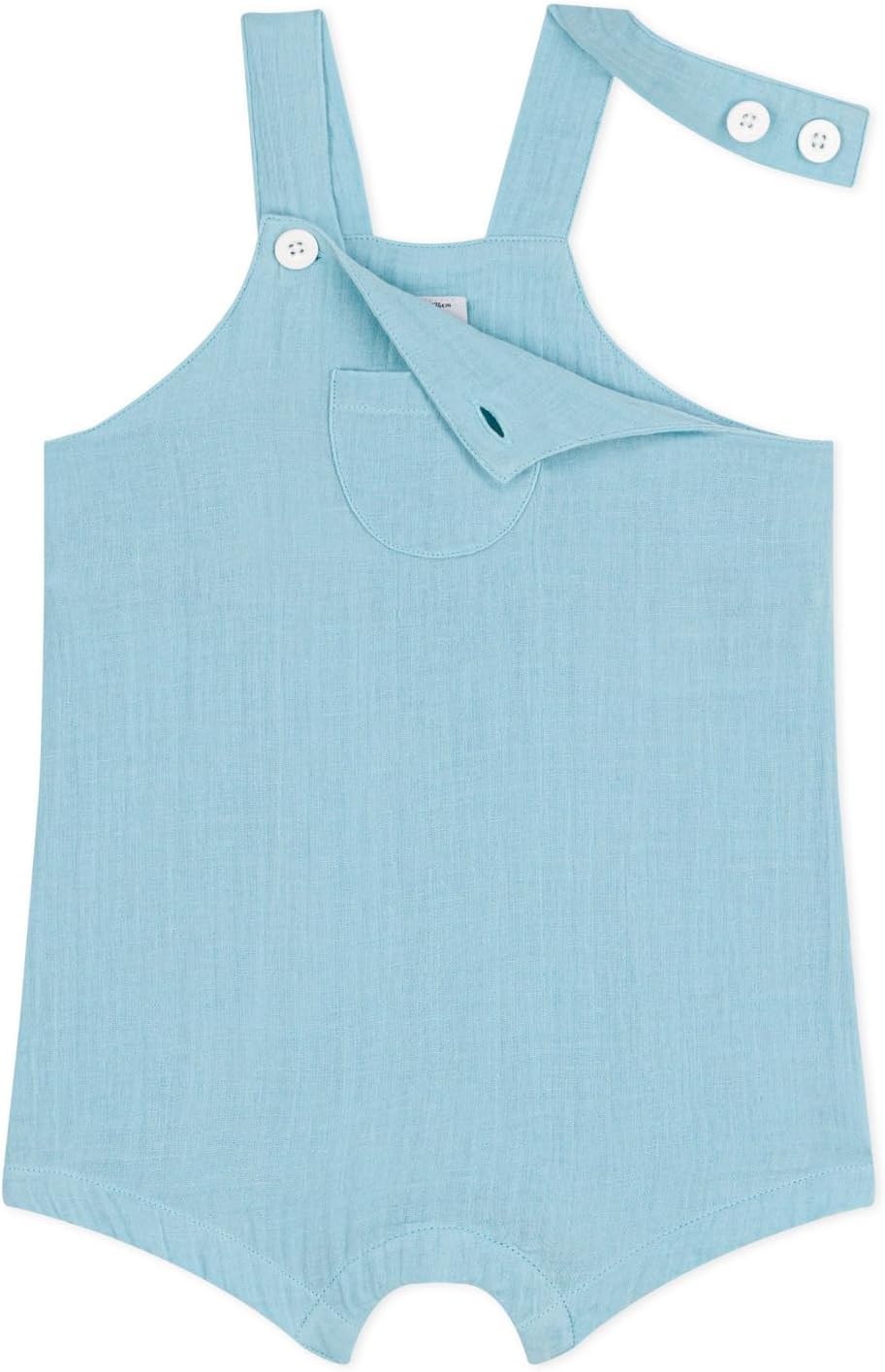 Thumbnail 2 de Petit Bateau Salopette Courte Bébé garçon en gaze de coton