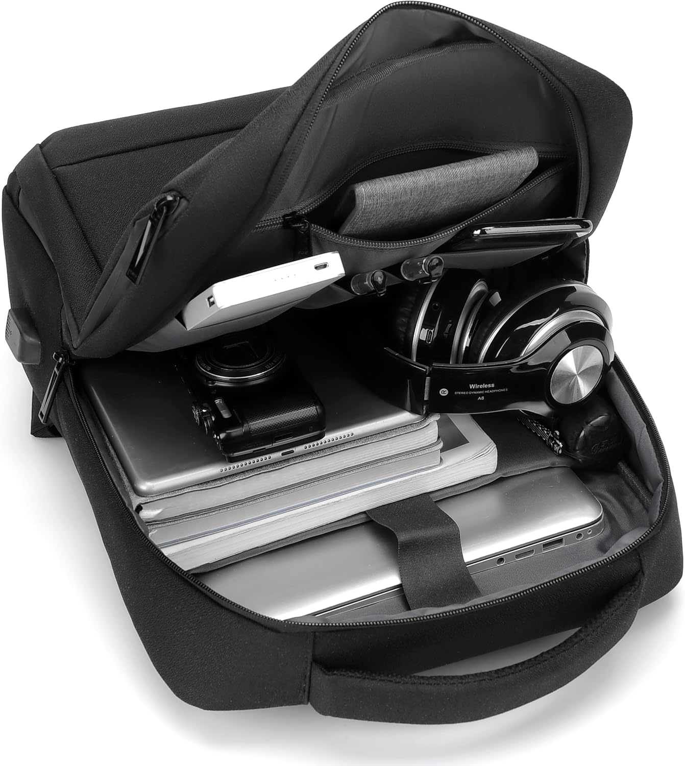 Detalle de Mixroom Zaino Porta PC con Scomparto Custodia per Laptop fino a 15.6" – Modello Z38, Grigio