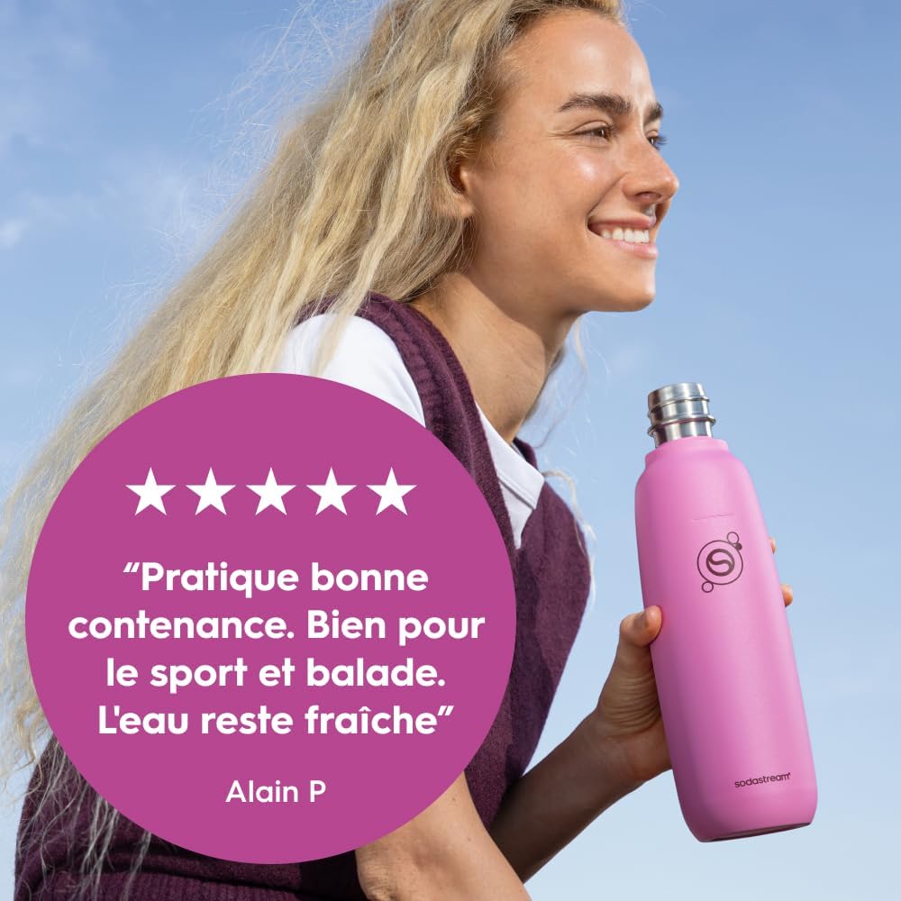 Thumbnail 4 de Sodastream Fizz & Go Cool 0,9 L Guava Unique UK – bouteille réutilisable en acier inoxydable