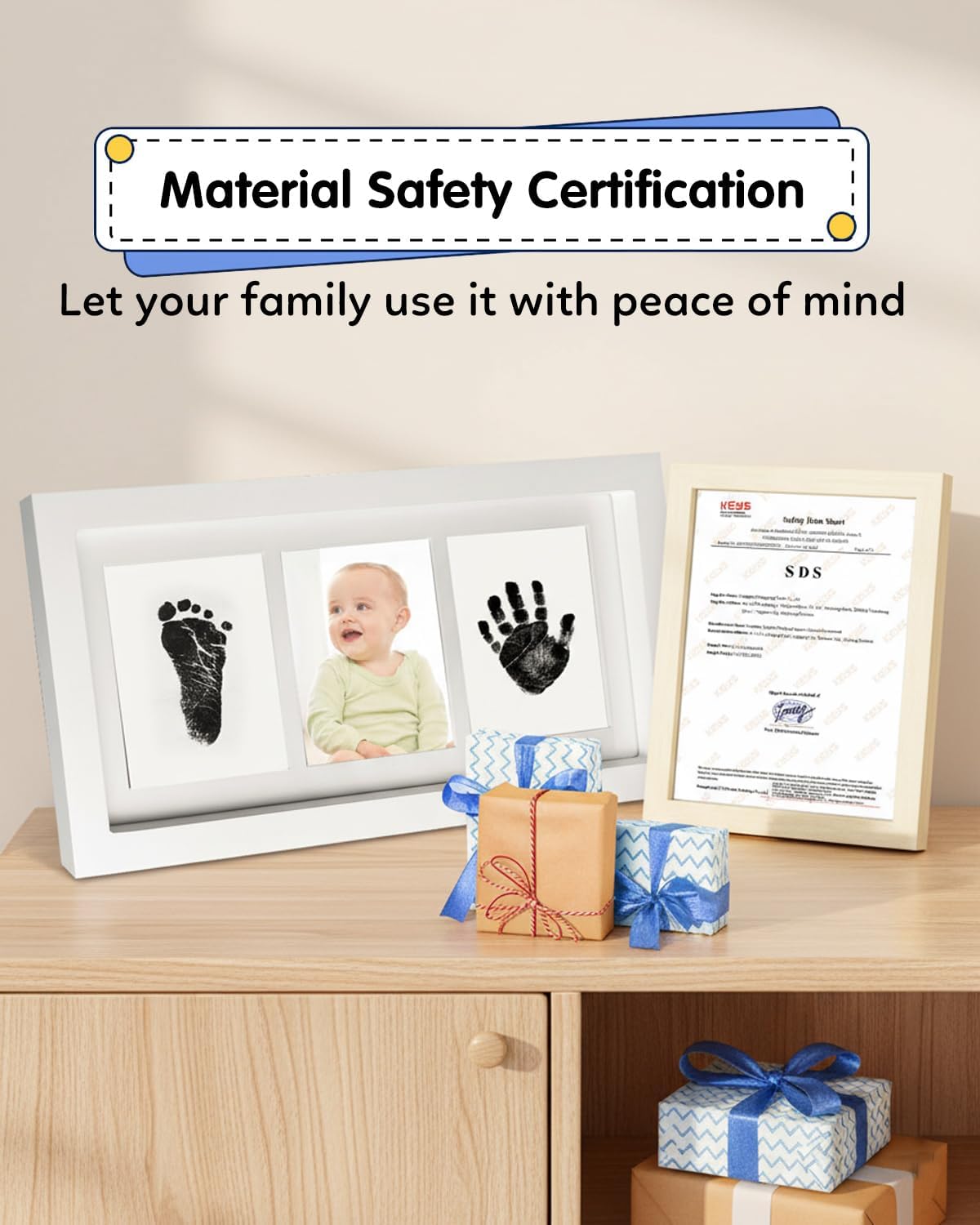 Detalle 2 de MOXTOYU Baby Hand and Footprint Kit – 6 Imprint Cards
