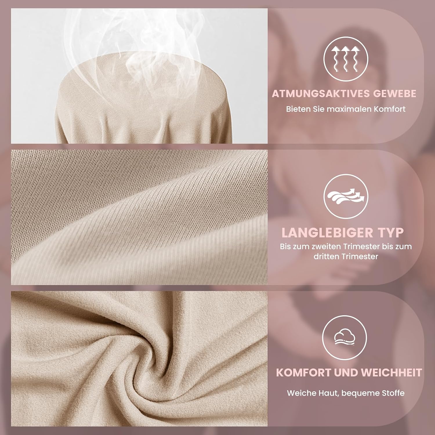 Detalle de Kurze Umstandsleggings Schwangerschaft 3rd Trimester