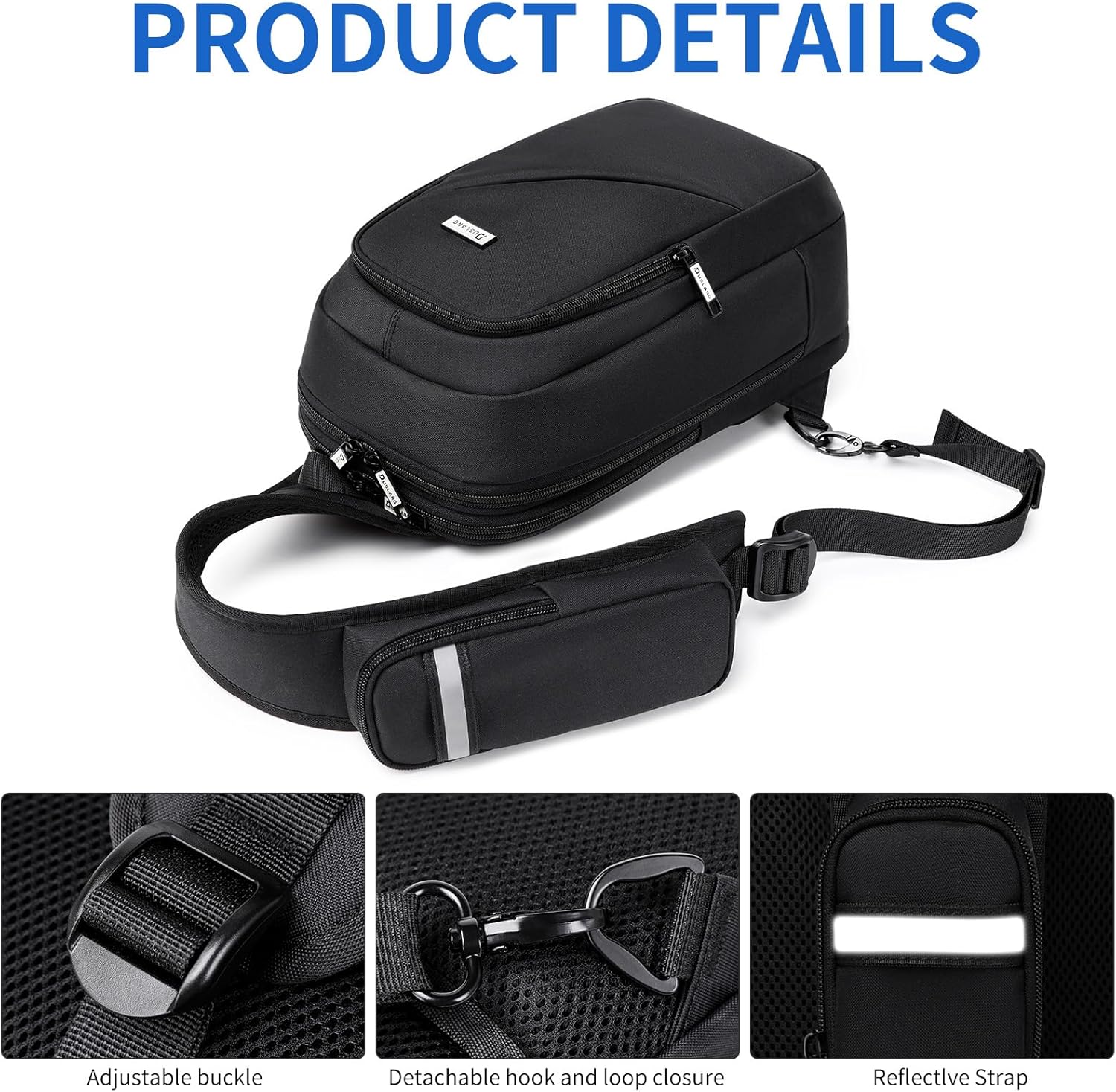 Thumbnail 6 de DUSLANG Small Sling Bag: Lightweight Crossbody Backpack for Everyday Use